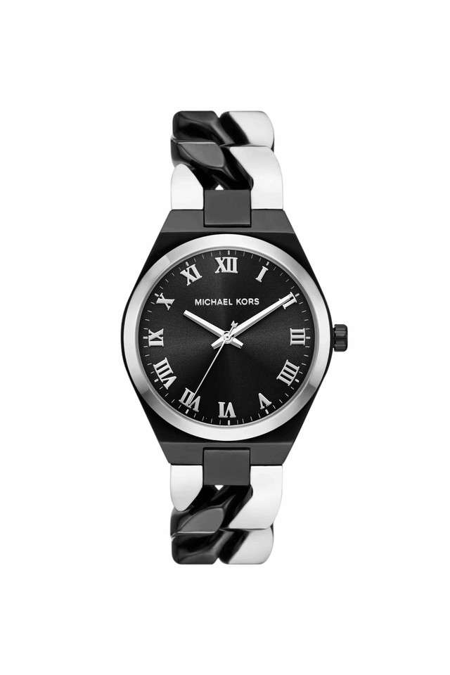 Lennox-37-mm-Black-Dial-Stainless-Steel-Analogue-Watch-for-Women---MK7502