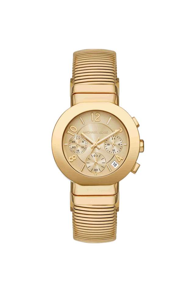 Gramercy-36-mm-Gold-Dial-Stainless-Steel-Chronograph-Watch-for-Women---MK7525I