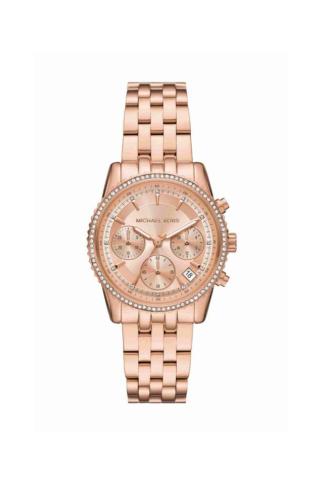Bryant-35-mm-Rose-Gold-Dial-Stainless-Steel-Chronograph-Watch-for-Women---MK7531I