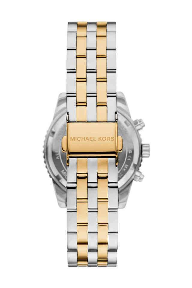 Bryant-35-mm-White-Dial-Stainless-Steel-Chronograph-Watch-for-Women---MK7532I