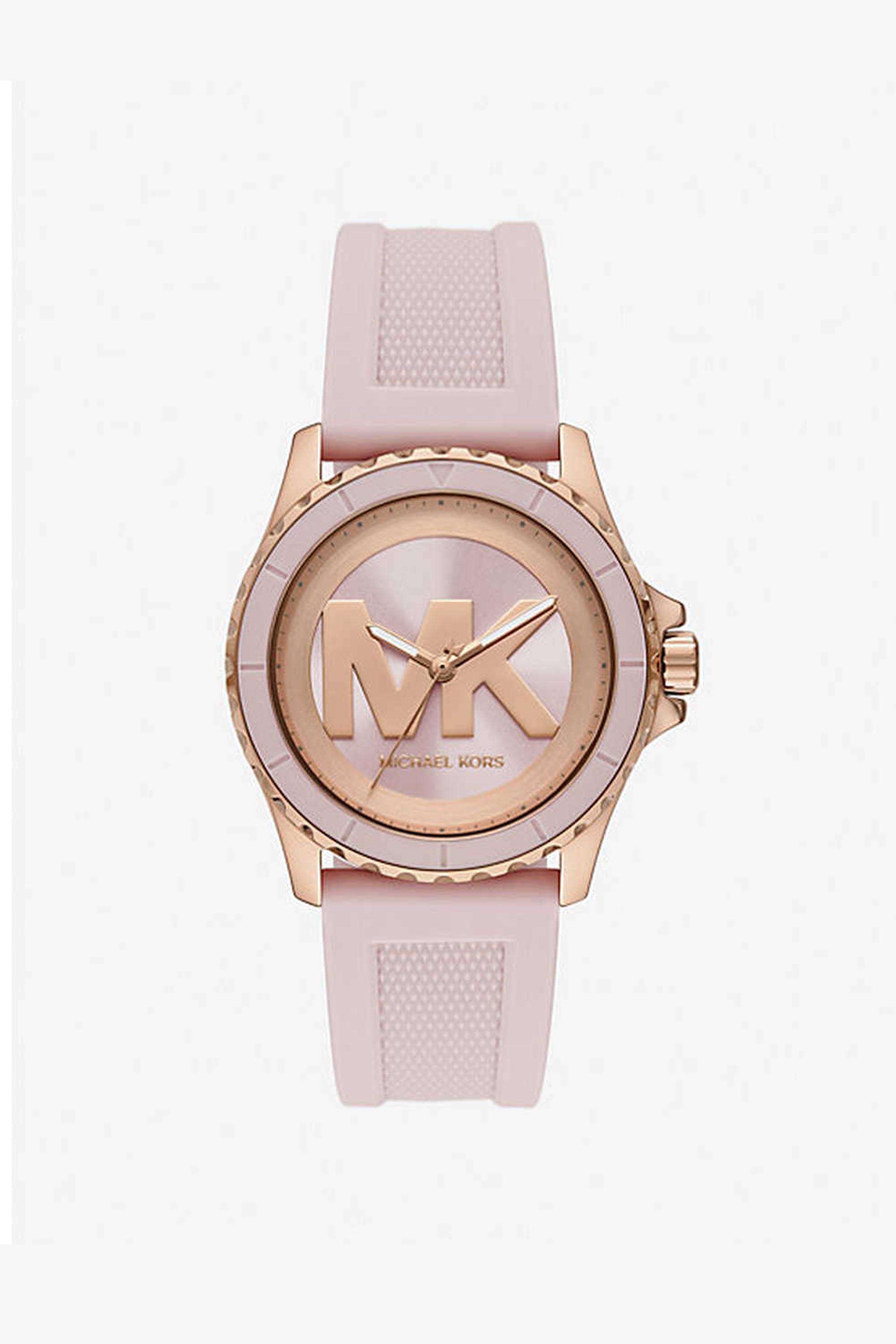 Everest-Women-s-43-mm-Analogue-Quartz-Watch---Rose-Gold-Dial-with-Pink-Silicone-Strap-(MK7536)