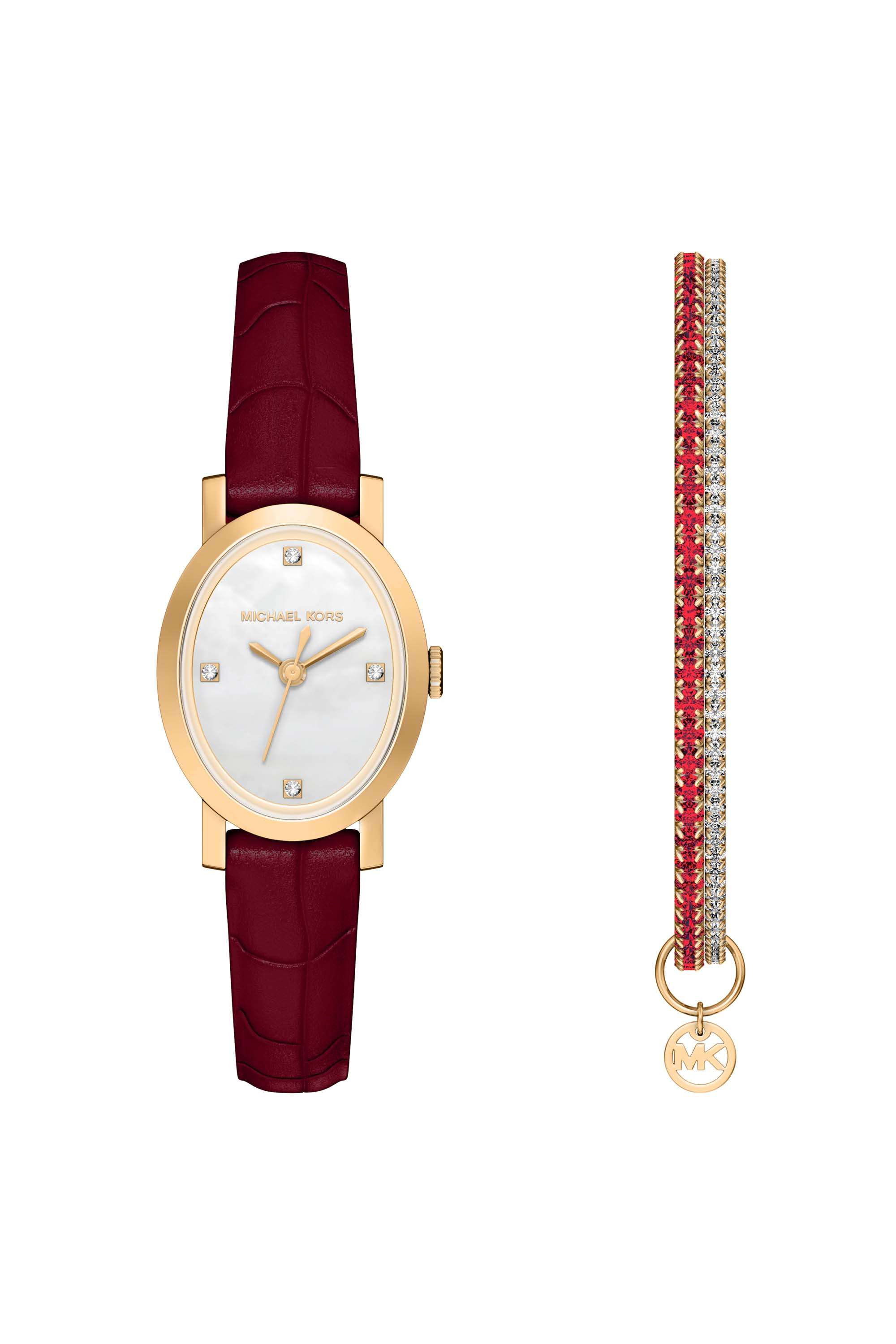 Maude-21-mm-Multicolour-Dial-Leather-Analogue-Watch-For-Women---MK7570SET