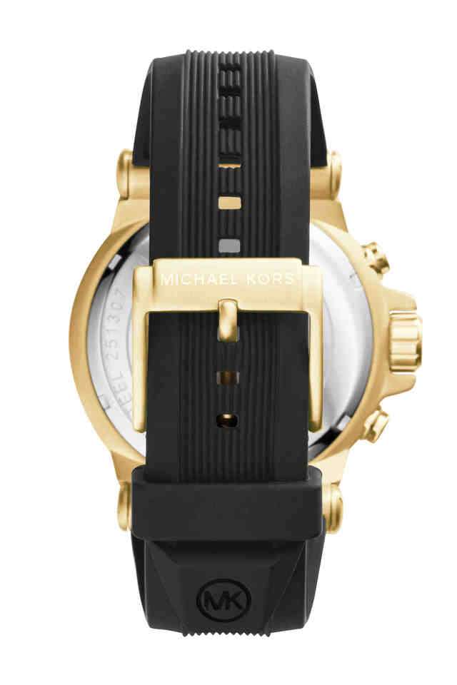 Dylan-48-mm-Black-Dial-Silicone-Chronograph-Watch-For-Men---MK8325