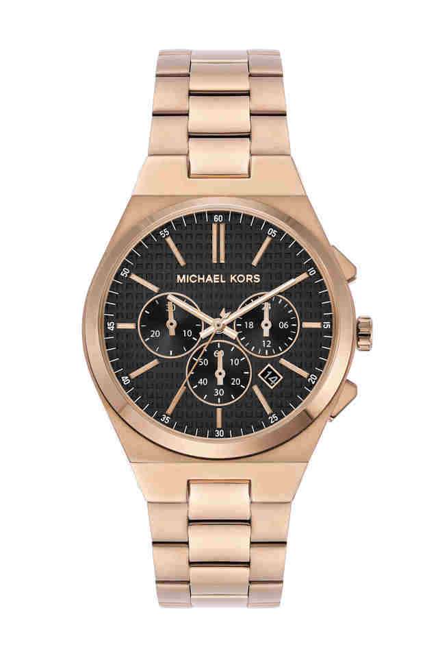 ここ Buy MICHAEL KORS NoColour Lennox 41 mm Black Dial Stainless Steel