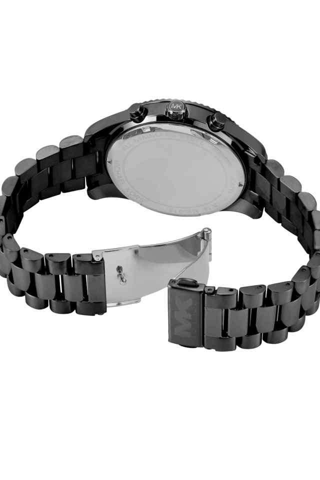 Lexington-44-mm-Black-Dial-Stainless-Steel-Chronograph-Wrist-Watch-for-Men---MK9154