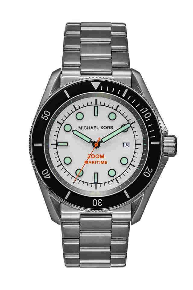 Maritime-42-mm-White-Dial-Stainless-Steel-Analogue-Wrist-Watch-for-Men---MK9163I