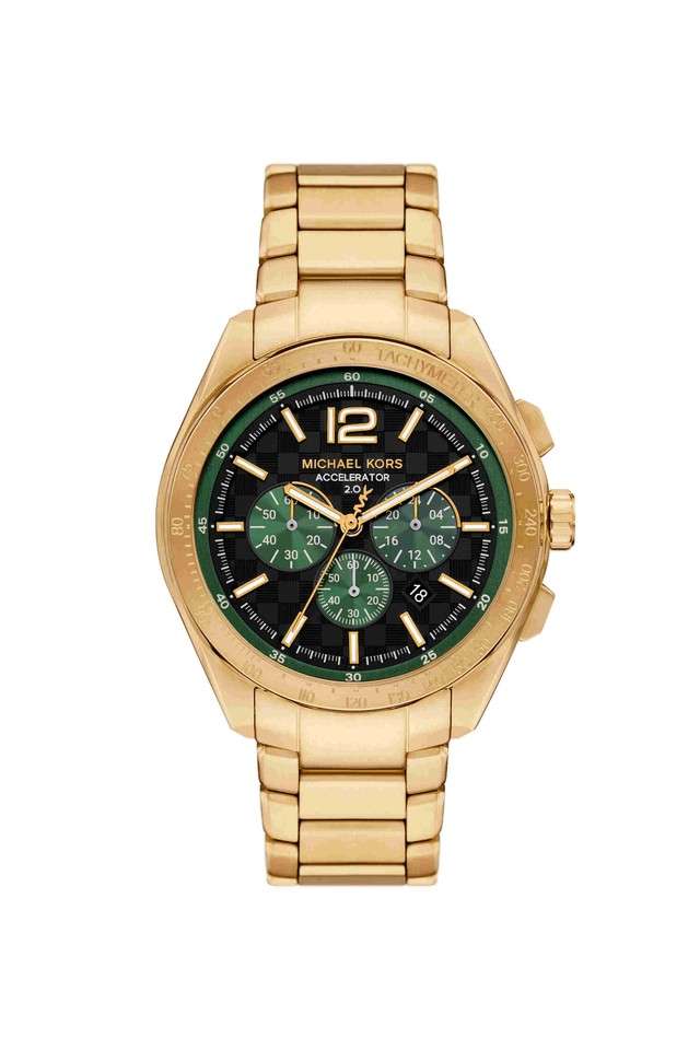 Accelerator-2-44-mm-Black-Dial-Stainless-Steel-Chronograph-Watch-for-Men---MK9177