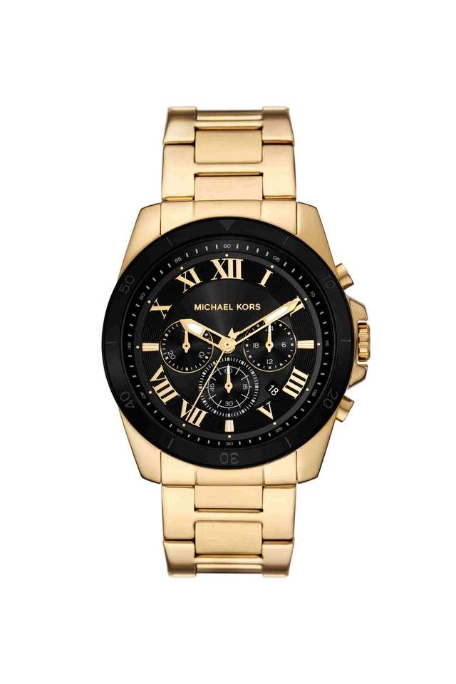 Alek-44-mm-Black-Dial-Stainless-Steel-Chronograph-Watch-for-Men---MK9184