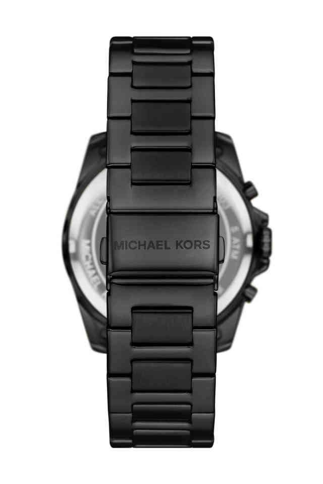 Alek-44-mm-Black-Dial-Stainless-Steel-Chronograph-Watch-for-Men---MK9185