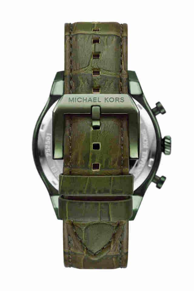 Panorama-44-mm-Green-Dial-Leather-Chronograph-Watch-for-Men---MK9199I