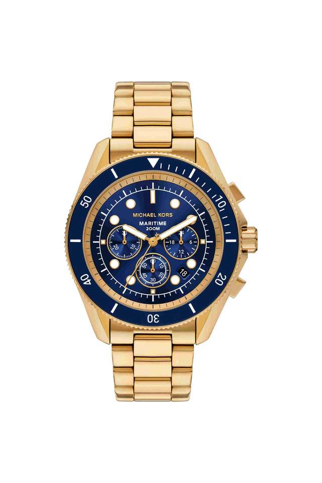 Maritime-45-mm-Blue-Dial-Stainless-Steel-Chronograph-Watch-for-Men---MK9202I