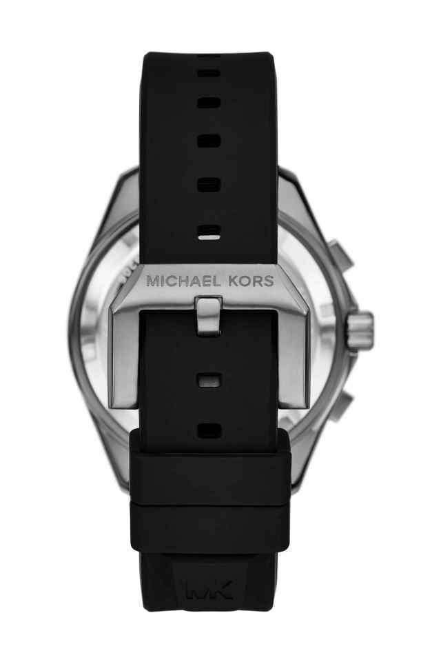 Maritime-45-mm-Black-Dial-Silicone-Chronograph-Watch-for-Men---MK9206I