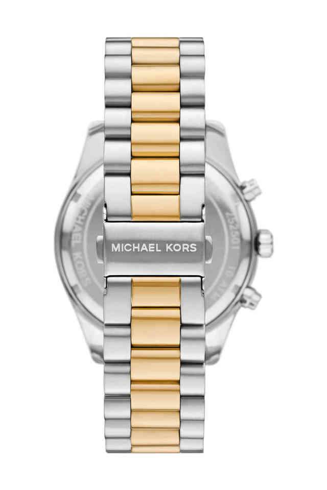 Lexington-44-mm-Black-Dial-Stainless-Steel-Chronograph-Watch-for-Men---MK9207I