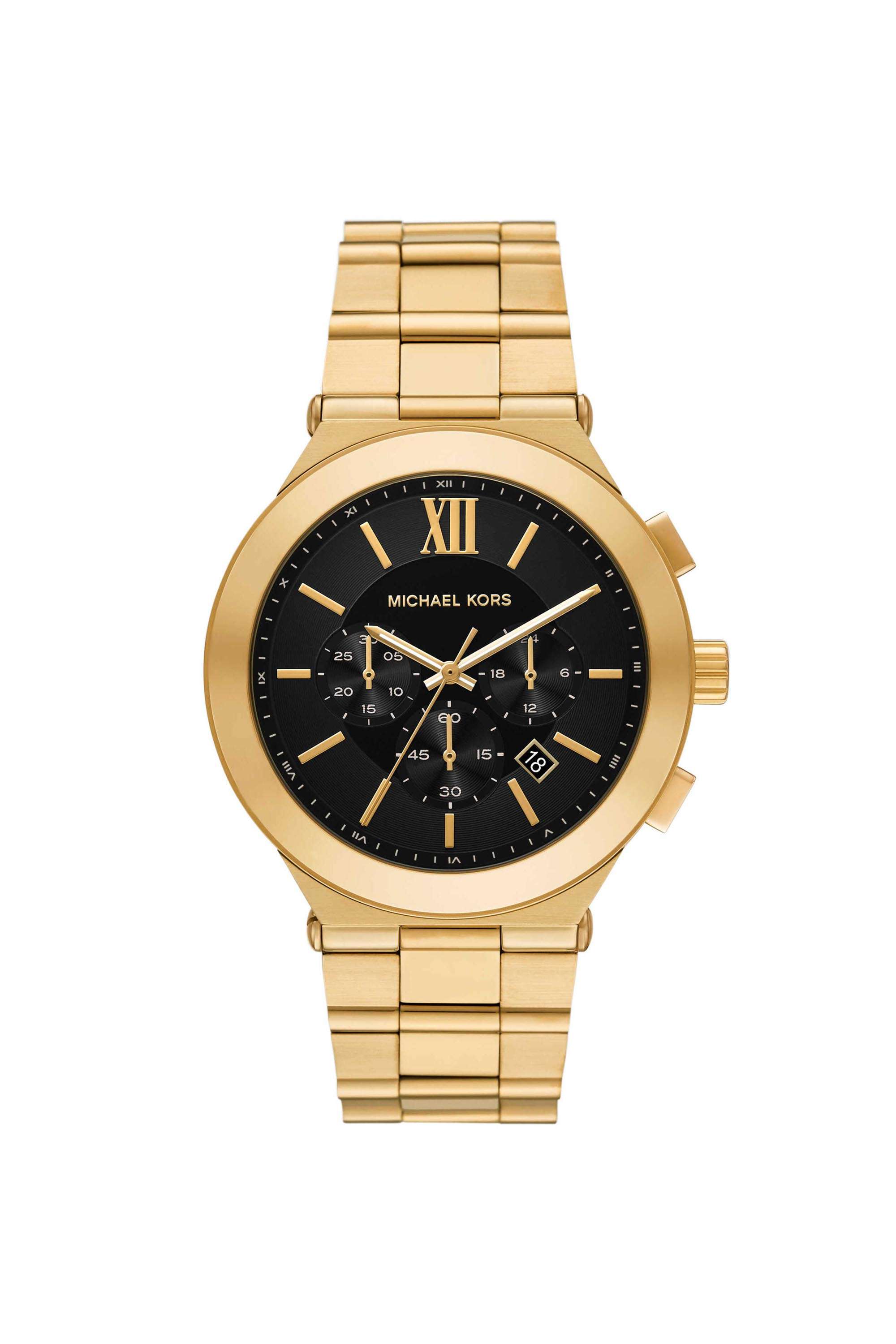 Billie-44-mm-Black-Dial-Stainless-Steel-Analogue-Watch-For-Men---MK9220