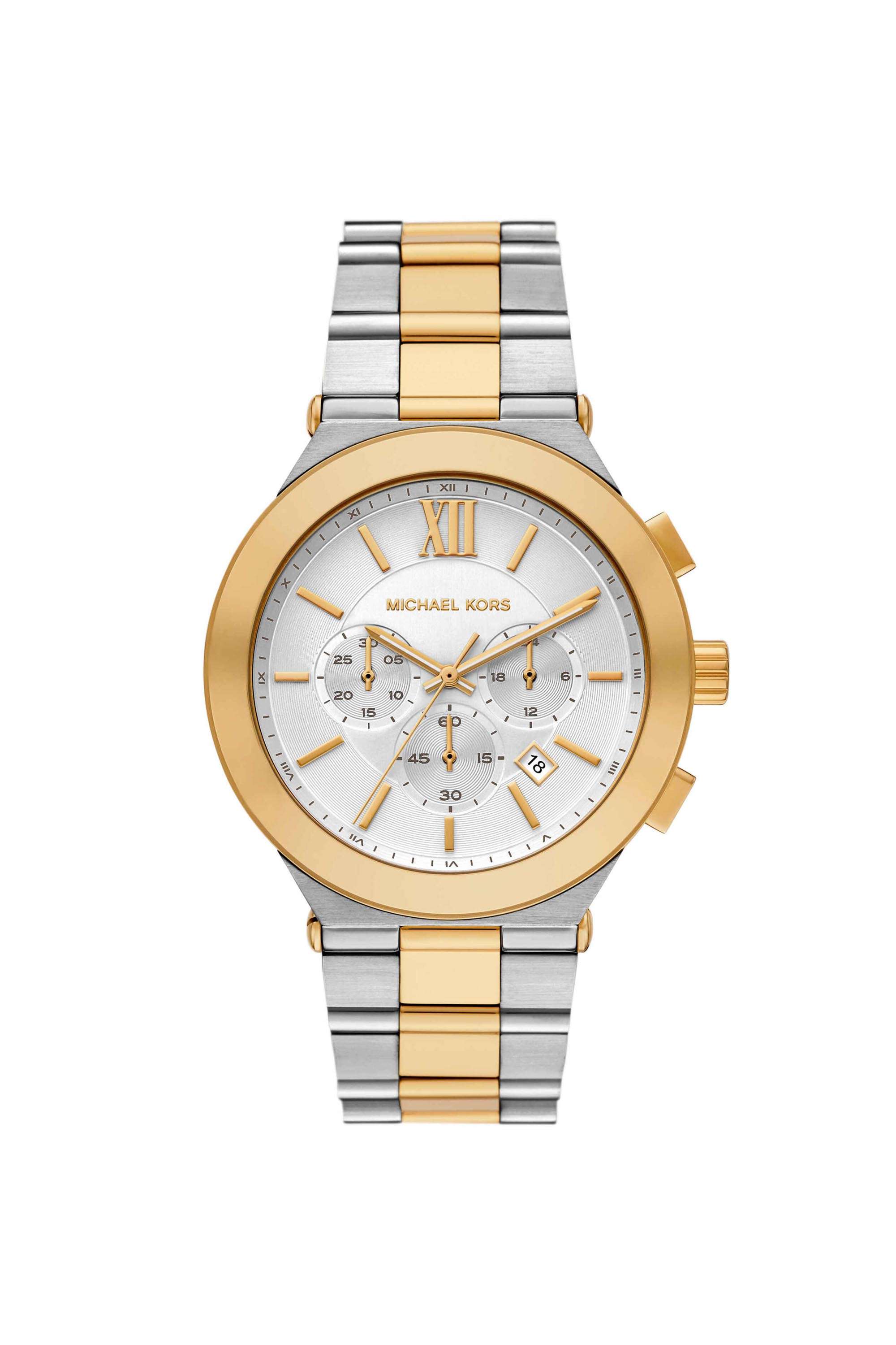 Billie-44-mm-White-Dial-Stainless-Steel-Analogue-Watch-For-Men---MK9221