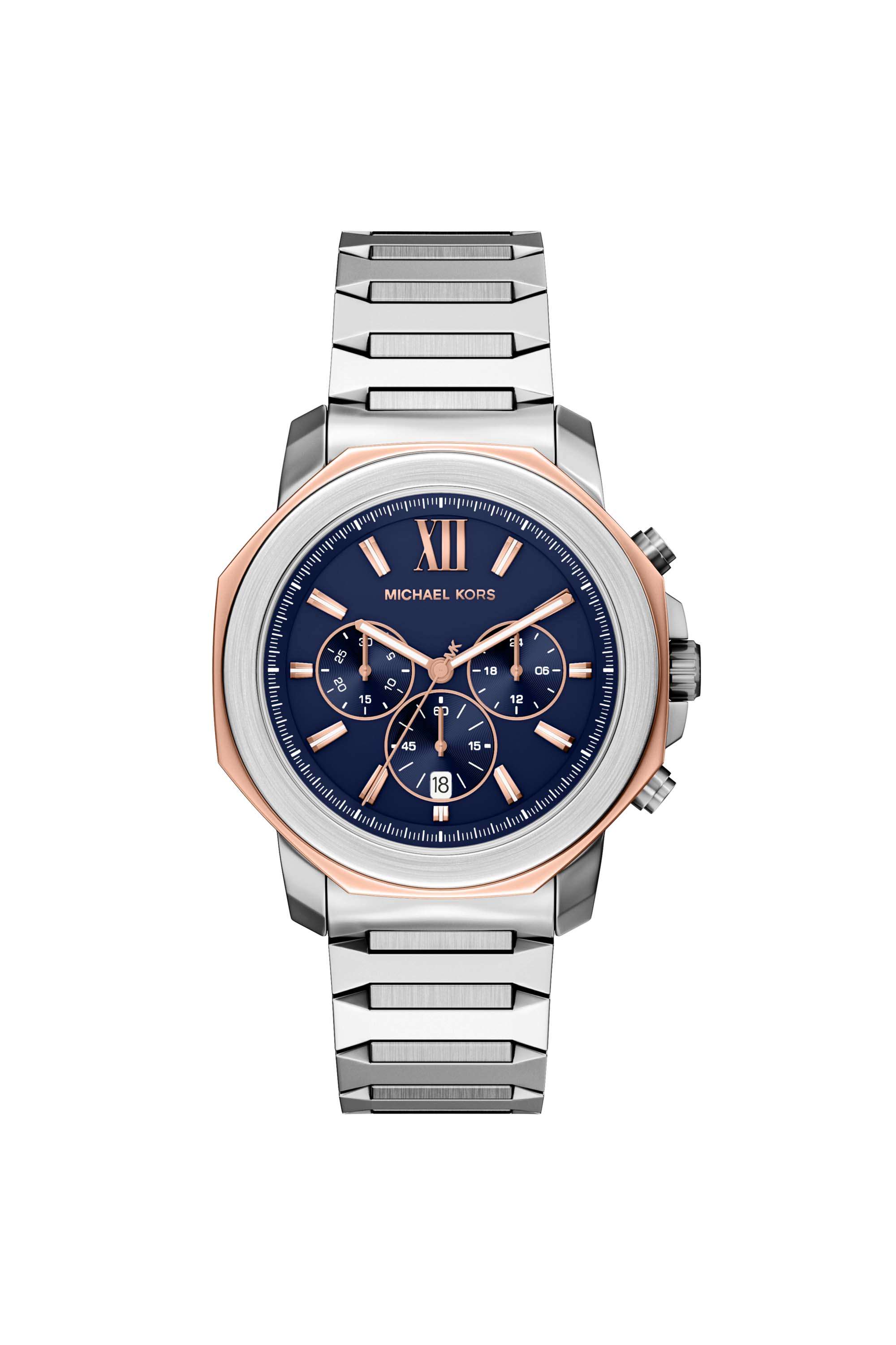 Prescott-44-mm-Blue-Dial-Stainless-Steel-Chronograph-Watch-For-Men---MK9250