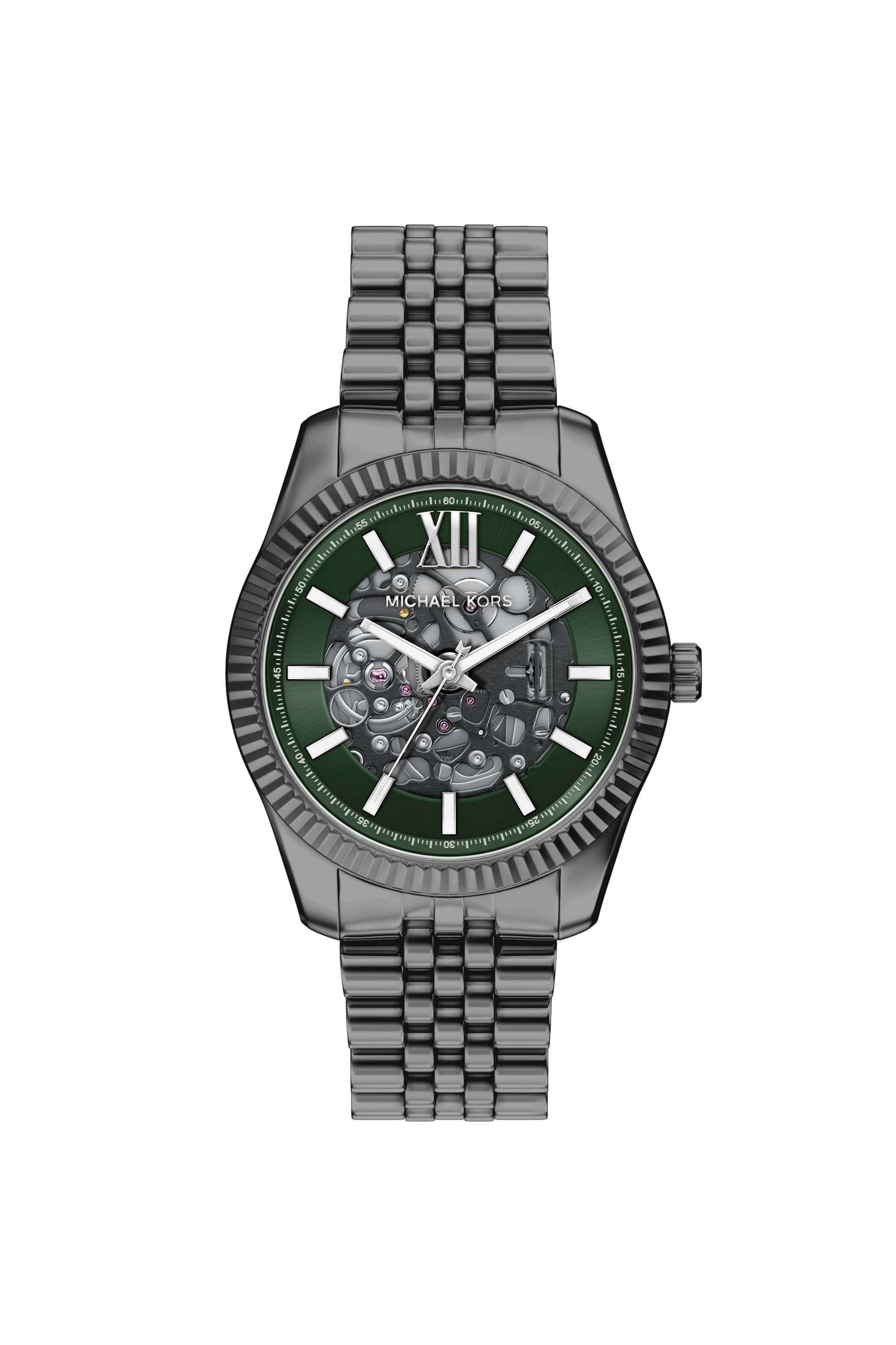 Lexington-45-mm-Green-Dial-Stainless-Steel-Analogue-Watch-For-Men---MK9267