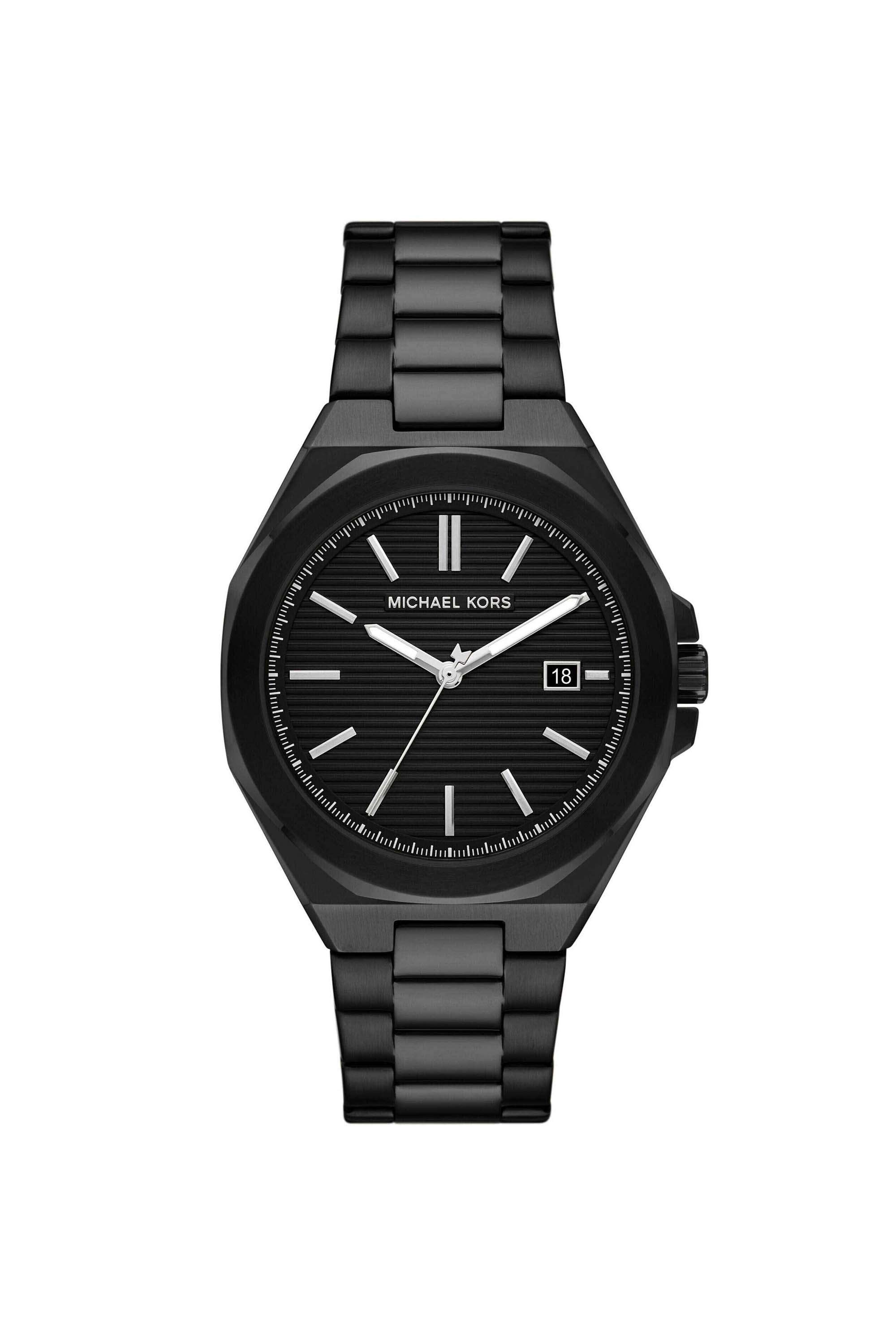 Callum-41-mm-Black-Dial-Stainless-Steel-Analogue-Watch-For-Men---MKO1180
