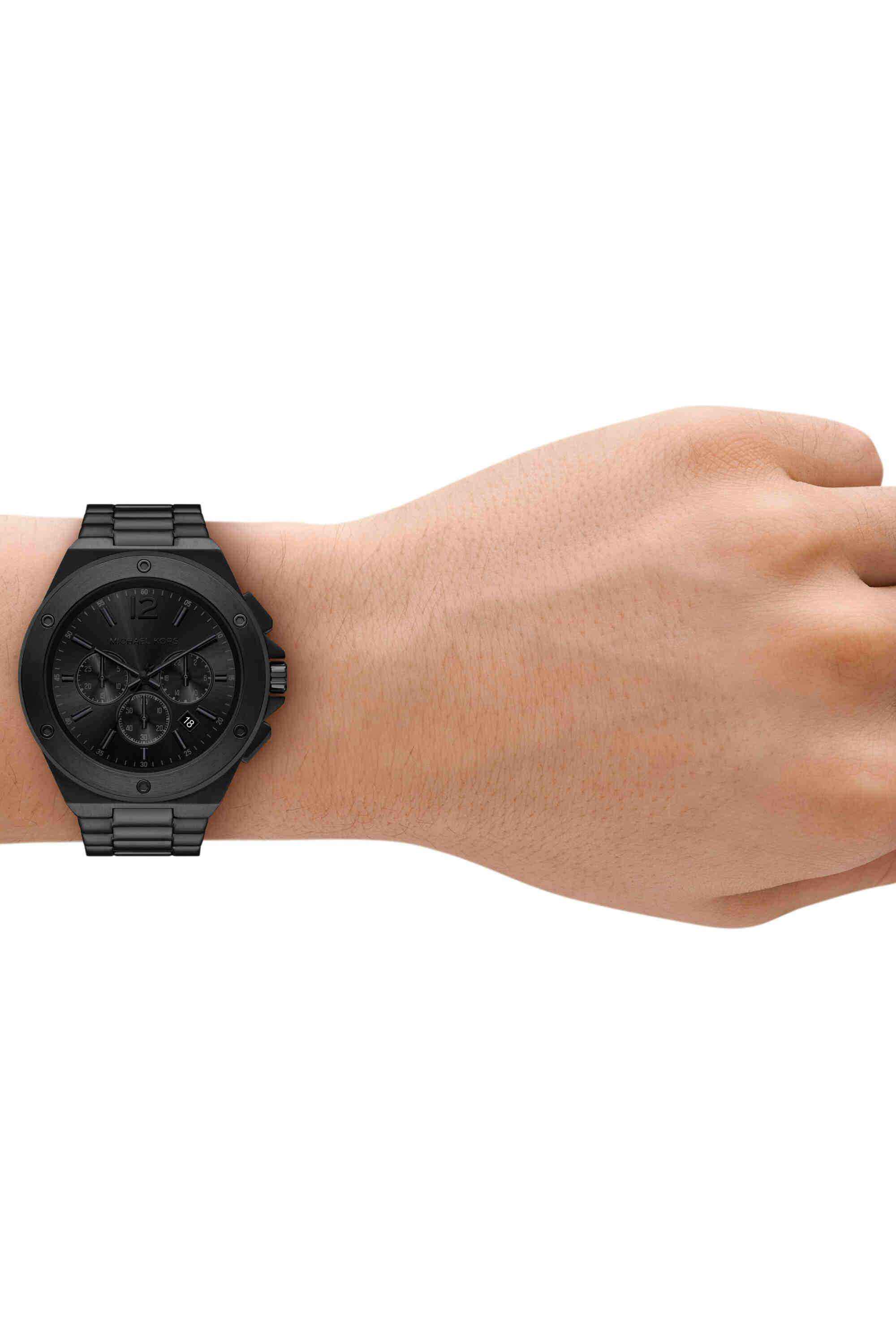 micoco様 Buy MICHAEL KORS Black Lennox 45 mm Black Dial Stainless Steel