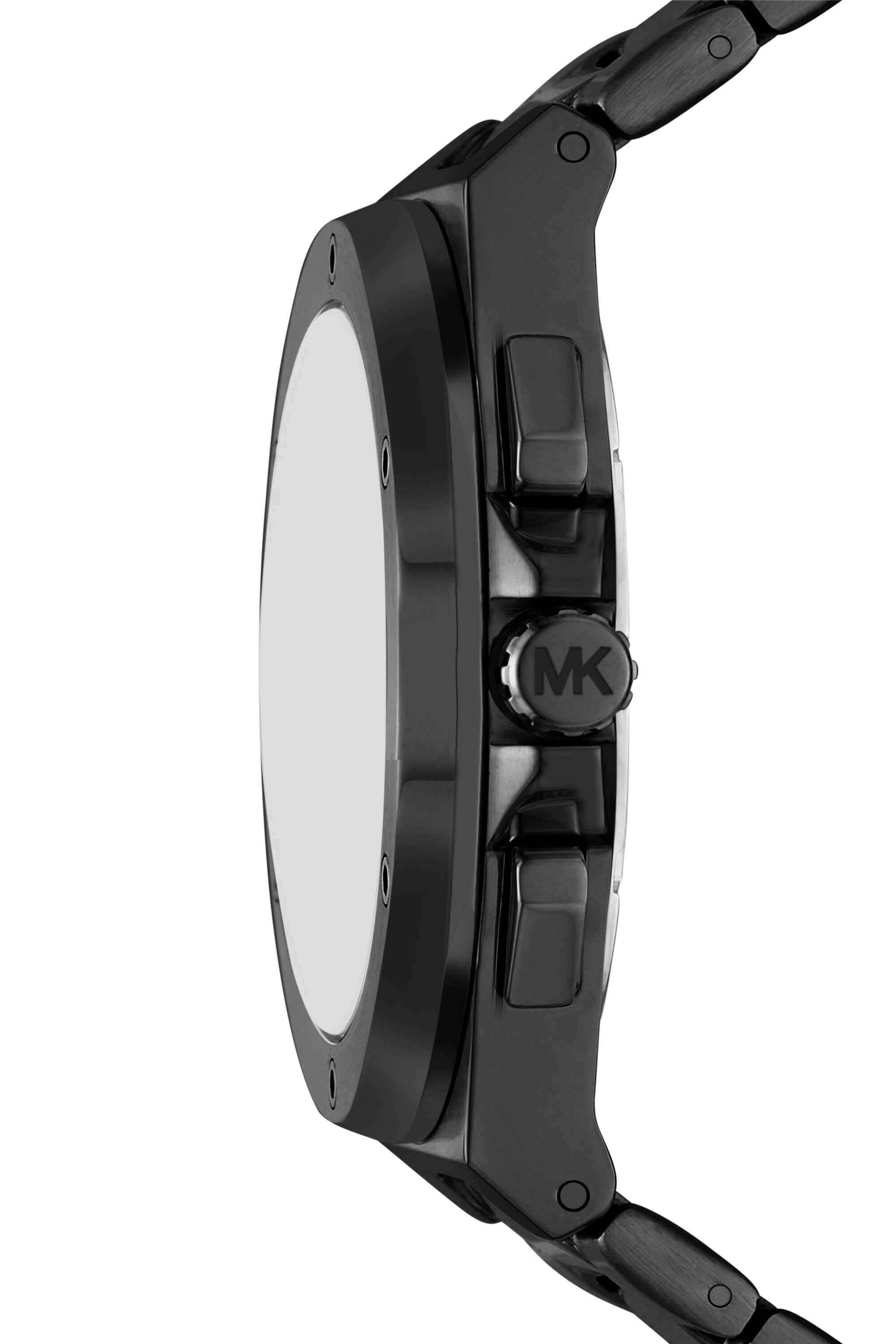 Buy MICHAEL KORS Black Lennox 45 mm Black Dial Stainless Steel