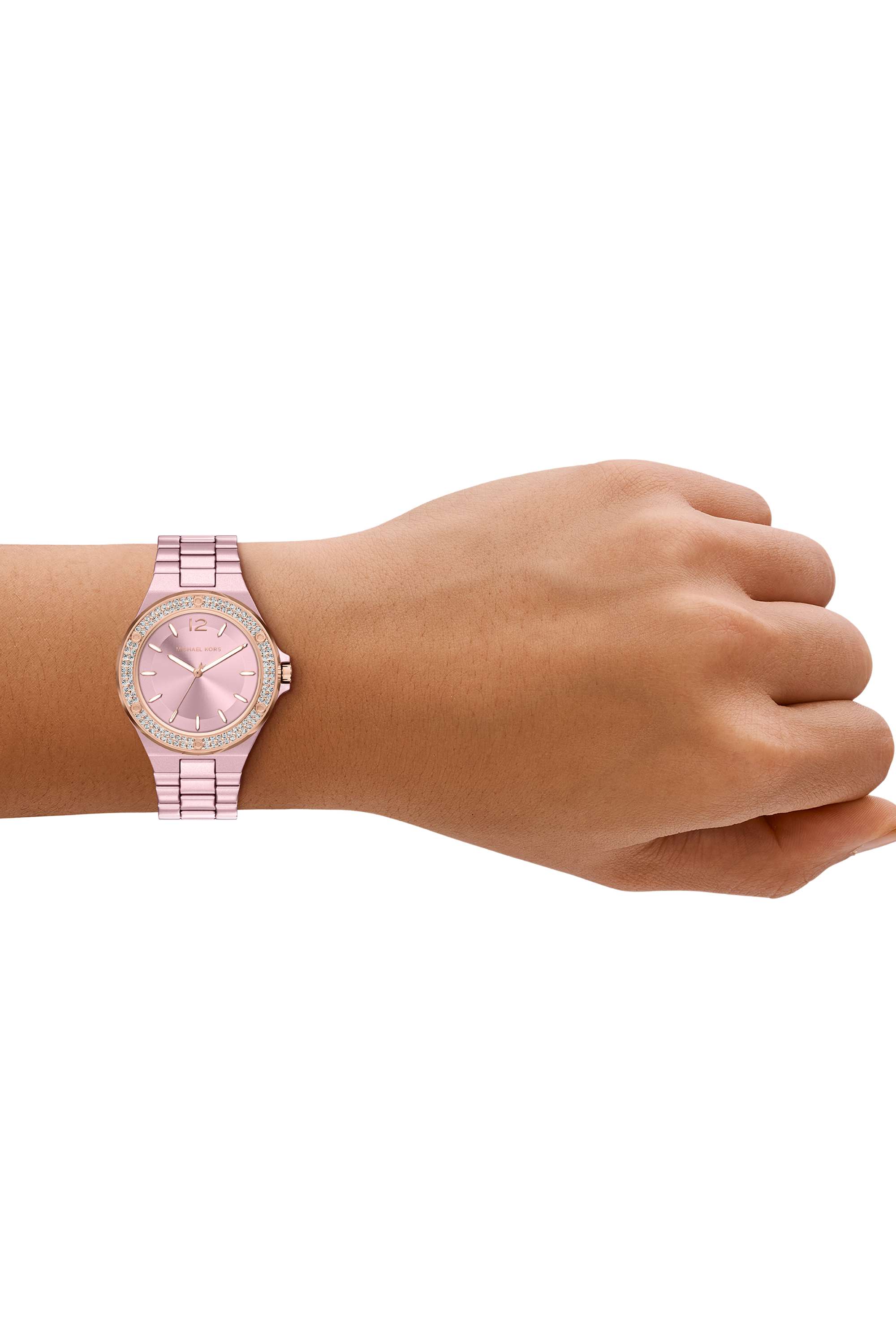 Buy MICHAEL KORS Pink Lennox 33 mm Pink Dial Stainless Steel