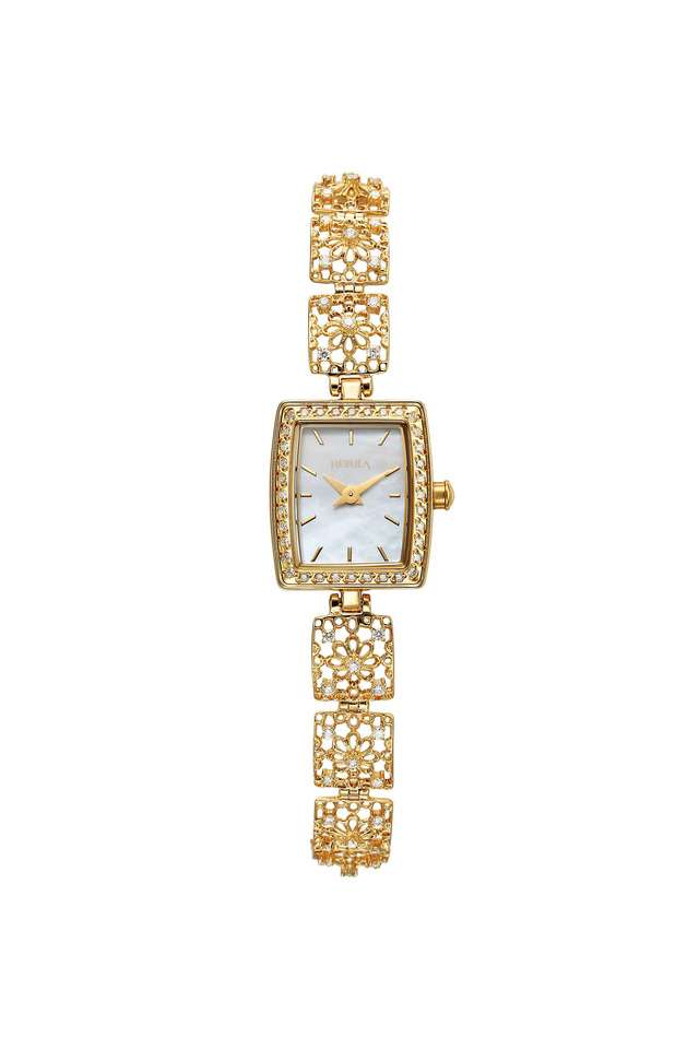 Nebula-Women-s-22.7-mm-Quartz-Analog-Watch---Golden-Dial-With-Golden-18KT-Strap-(NT5596DM02)