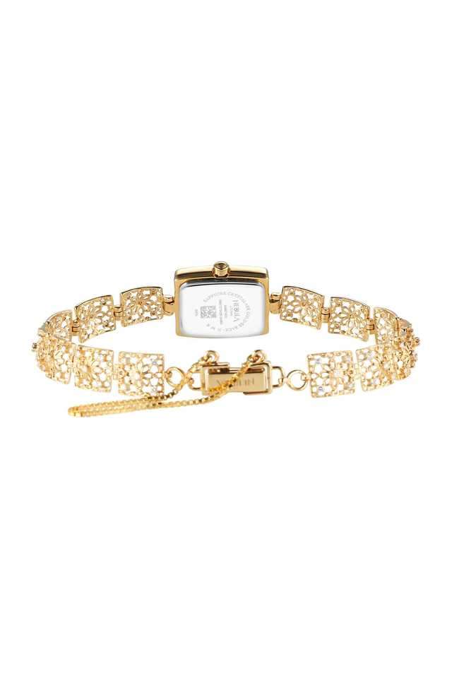 Nebula-Women-s-22.7-mm-Quartz-Analog-Watch---Golden-Dial-With-Golden-18KT-Strap-(NT5596DM02)