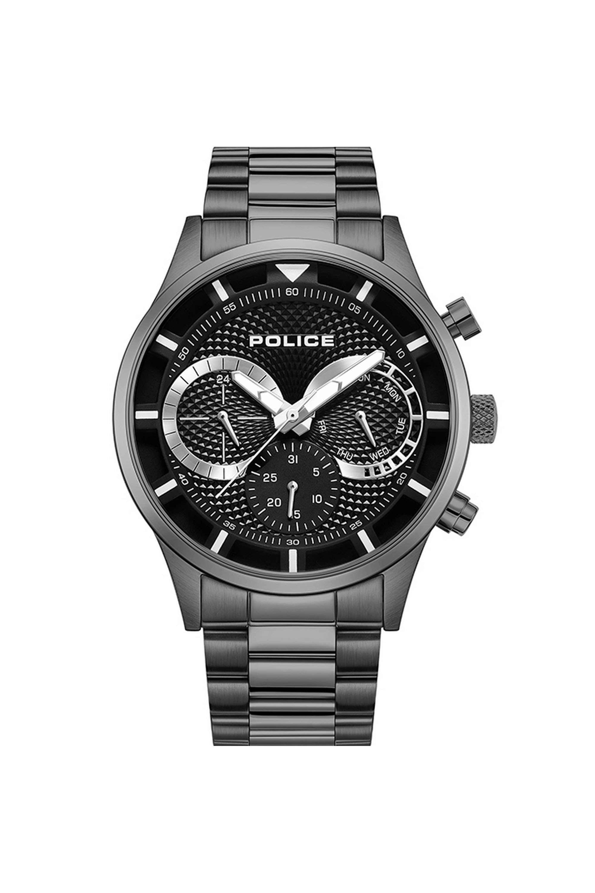 Driver-Ii-44-mm-Analogue-Quartz-Watch-For-Men-s---Black-Dial-with-Grey-Stainless-Steel-Strap-(WNTPLPE0040301W)