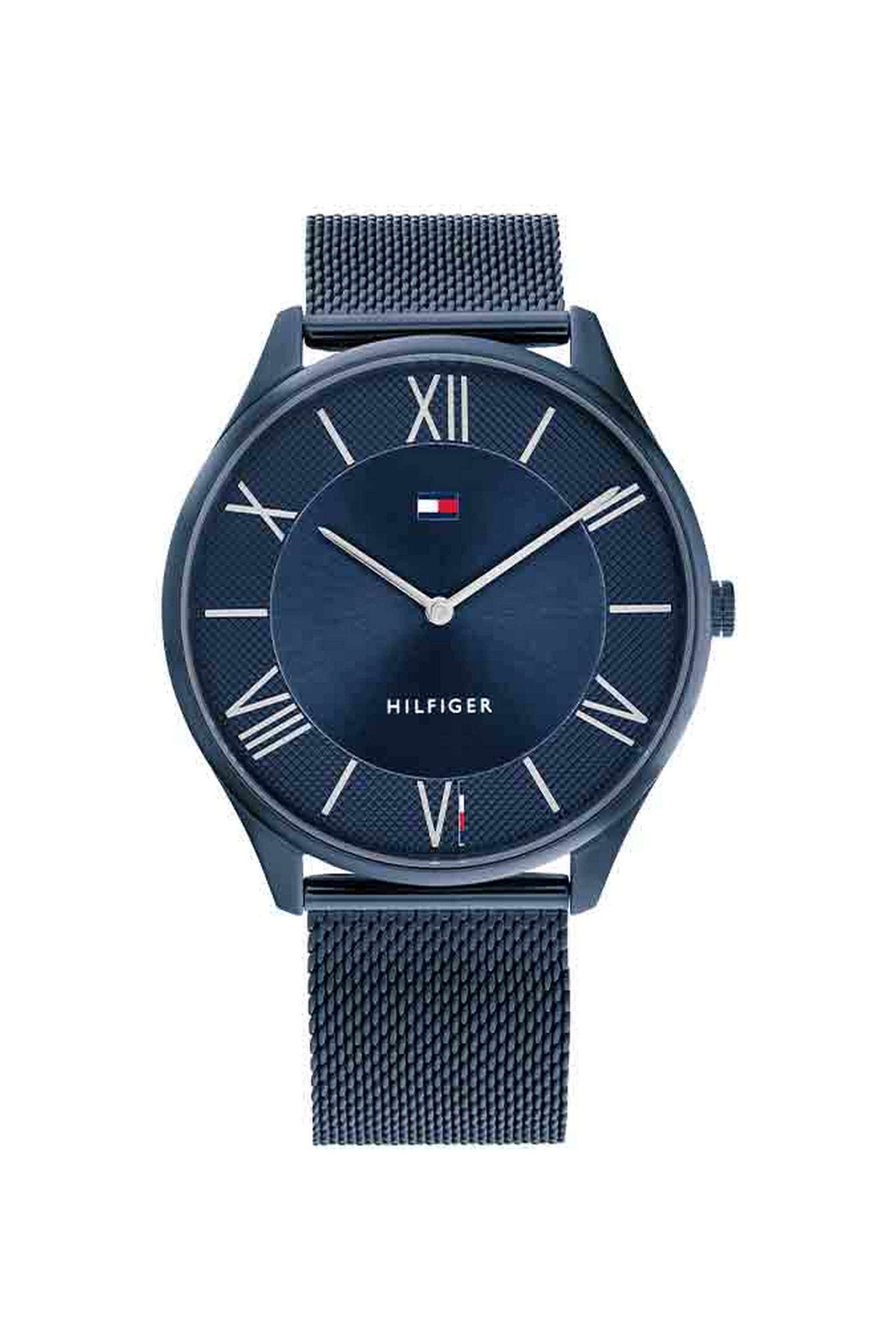 Touch-Collection-44-mm-Quartz-Analogue-Watch-For-Men---Blue-Dial-with-Blue-Stainless-Steel-Strap-(TH1710514)