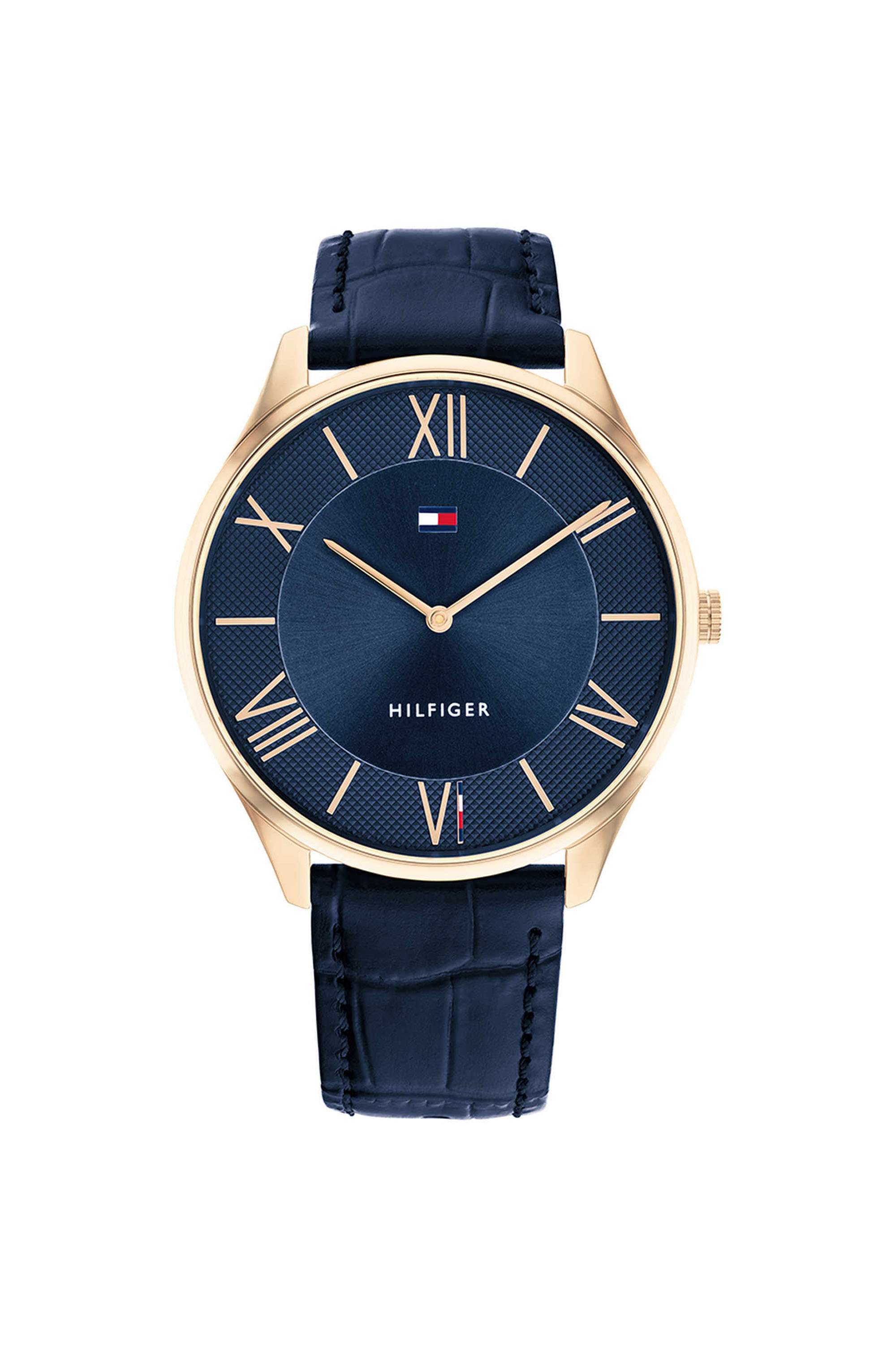 Touch-Collection-38-mm-Quartz-Analogue-Watch-For-Men---Blue-Dial-with-Blue-Leather-Strap-(TH1710517)