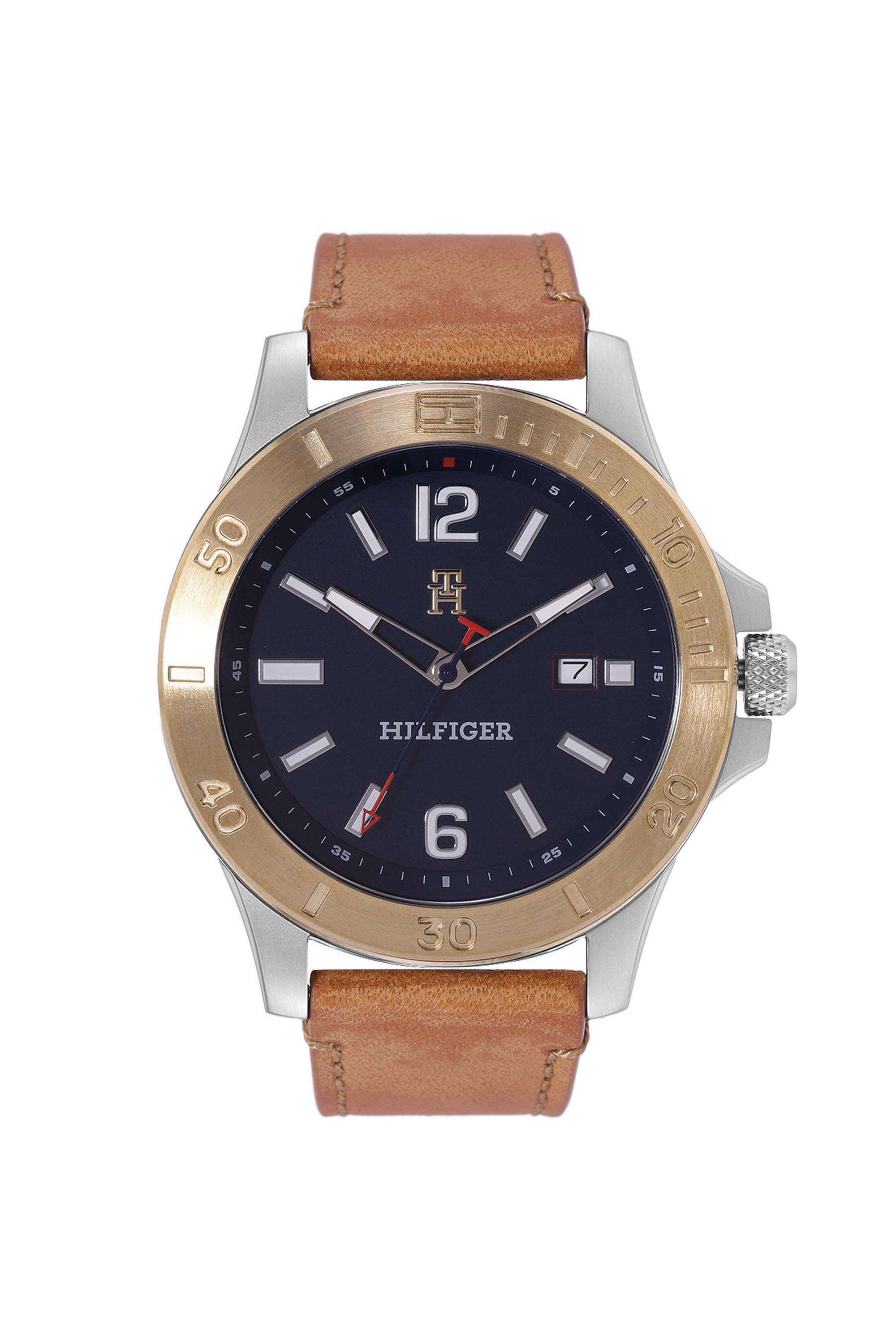 Ryan-Men-s-46-mm-Quartz-Analogue-Watch---Blue-Dial-with-Brown-Leather-Strap-(TH1710529)