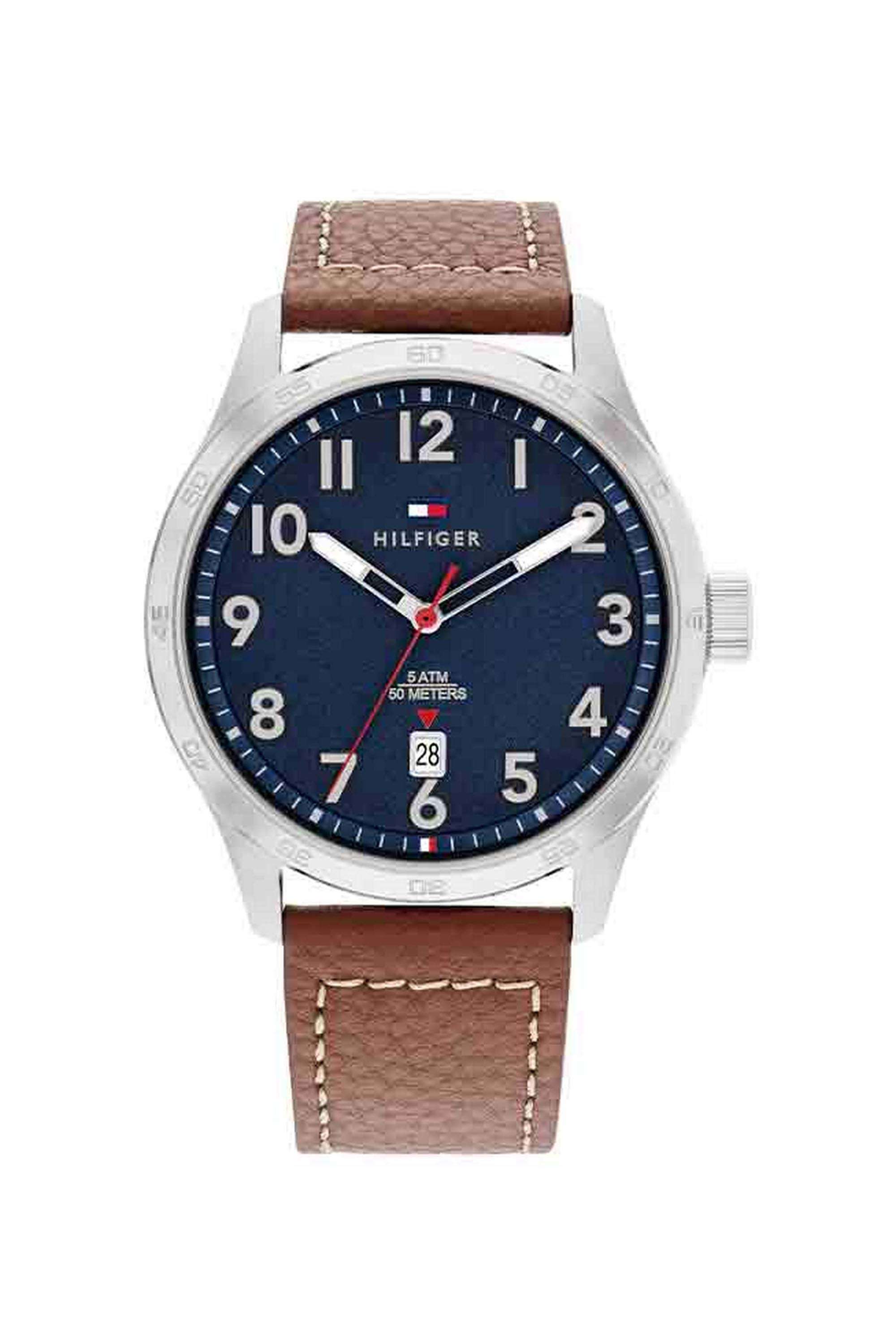 Forrest-Men-s-43-mm-Quartz-Analogue-Watch---Blue-Dial-with-Brown-Leather-Strap-(WNTTH1710559)