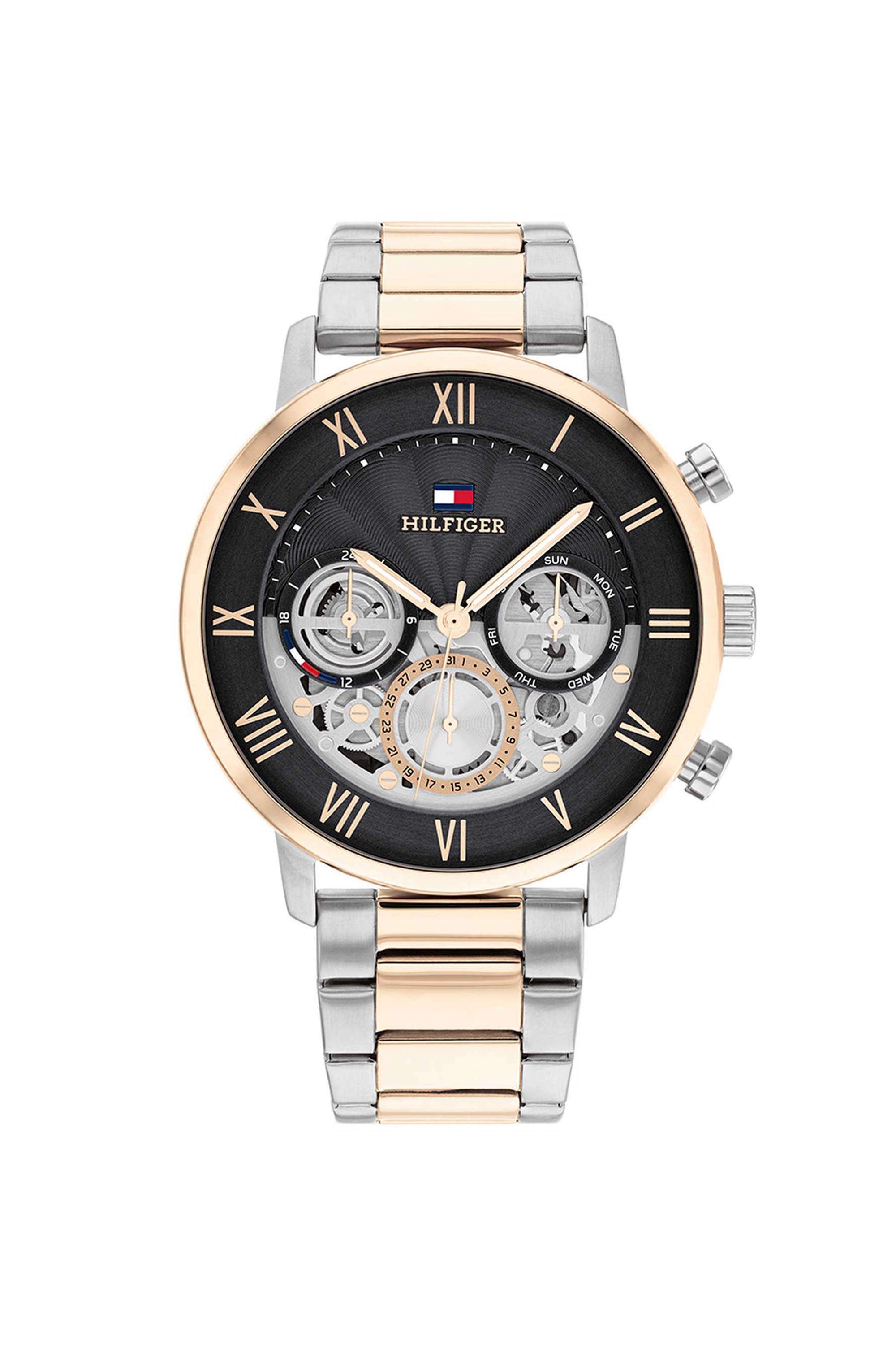 Legend-Men-s-44-mm-Quartz-Analogue-Watch---Grey-Dial-with-Two-Tone-Stainless-Steel-Strap-(WNTTH1710570W)