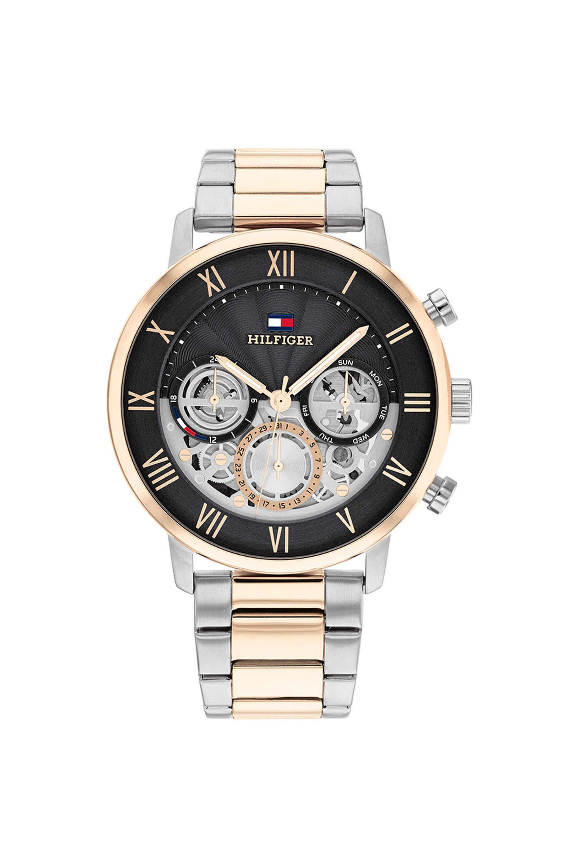 Legend-44-mm-Quartz-Analogue-Watch-For-Men---Grey-Dial-with-Silver-Stainless-Steel-Strap-(TH1710570)