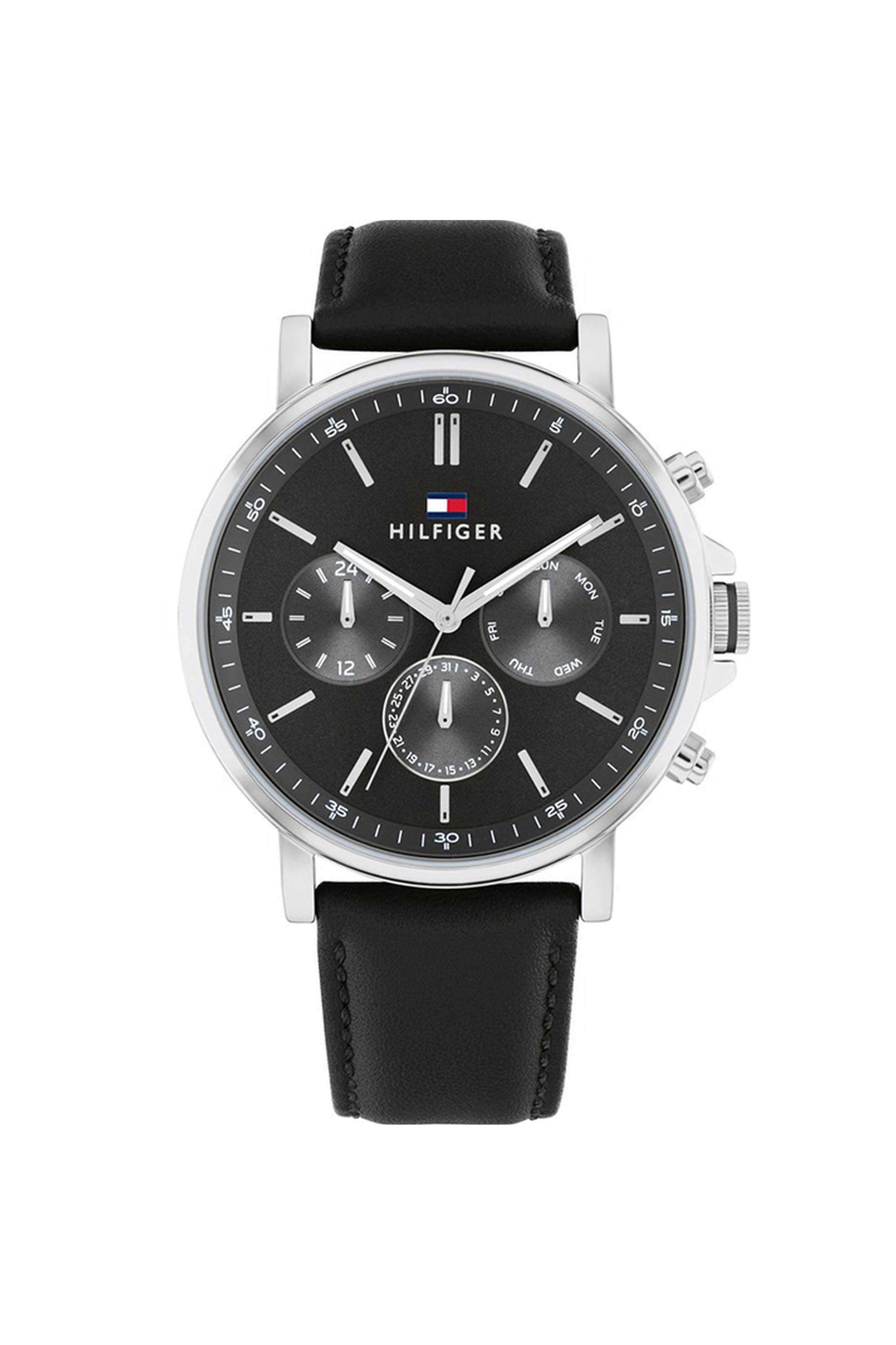 Tyson-Men-s-44-mm-Quartz-Analogue-Watch---Grey-Dial-with-Black-Leather-Strap-(WNTTH1710586)