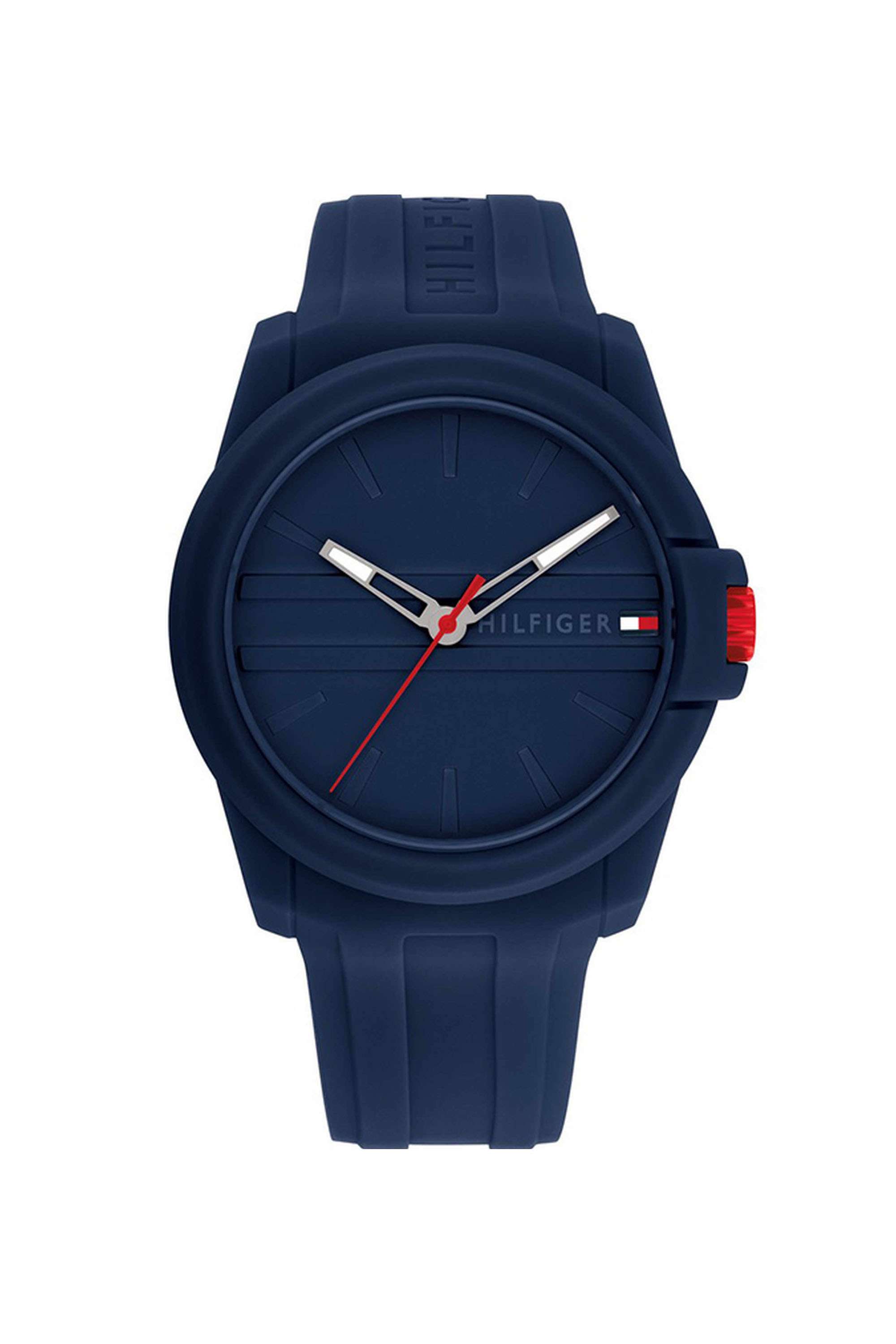 Austin-44-mm-Quartz-Analogue-Watch-For-Men---Blue-Dial-with-Blue-Silicone-Strap-(TH1710595W)