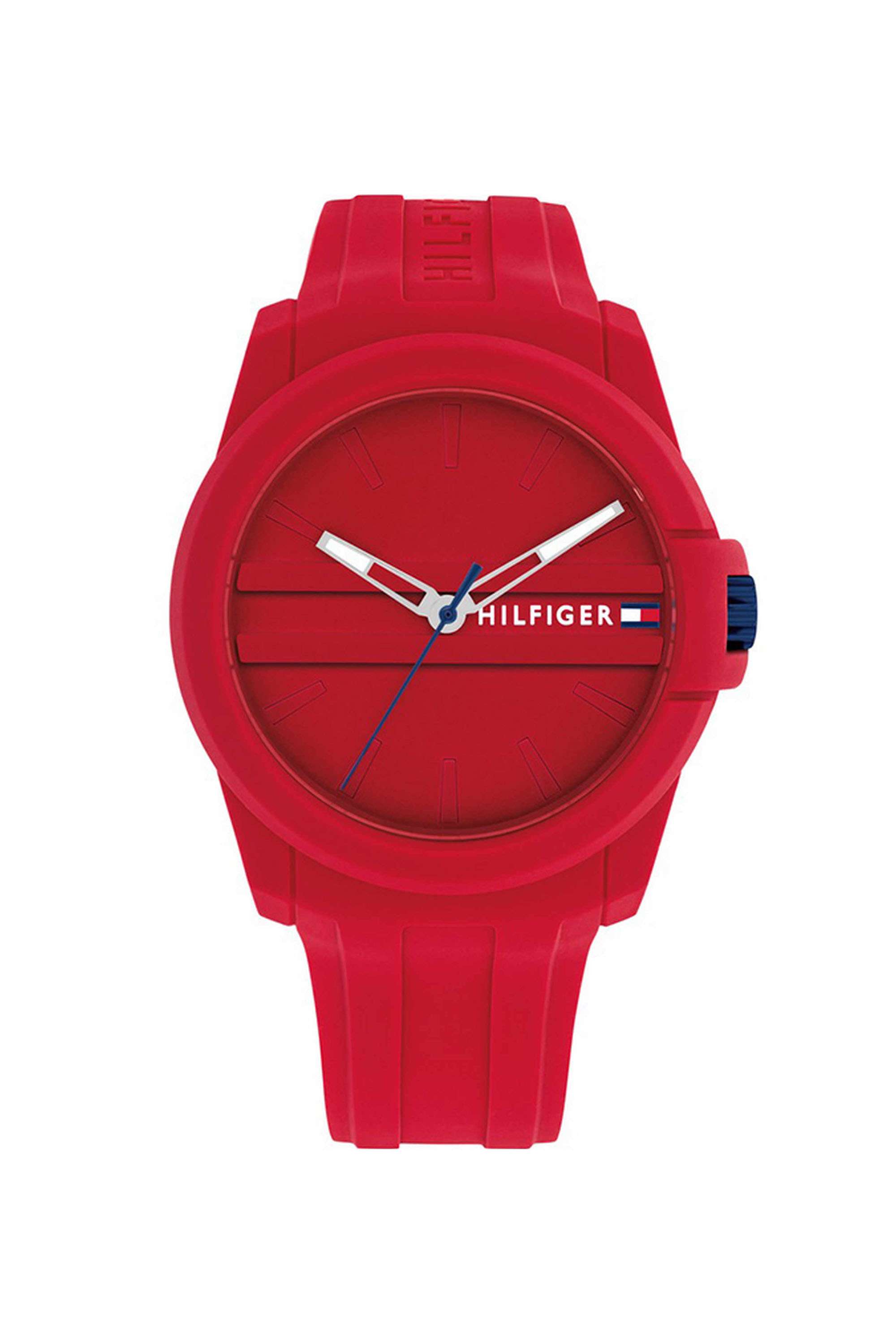 Austin-44-mm-Quartz-Analogue-Watch-For-Men---Red-Dial-with-Red-Silicone-Strap-(TH1710598W)