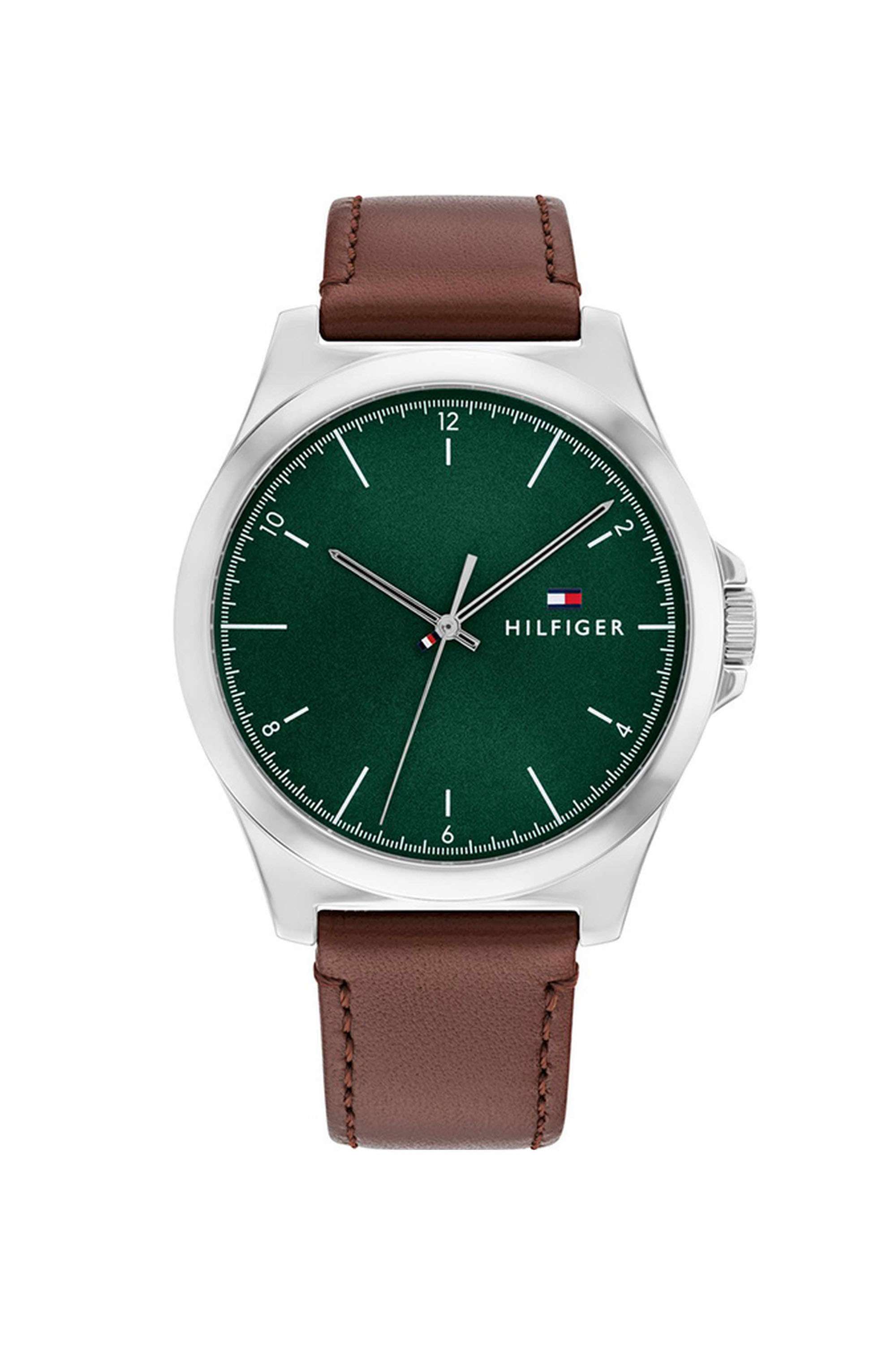 Norris-43-mm-Quartz-Analogue-Watch-For-Men---Green-Dial-with-Brown-Leather-Strap-(TH1710602)