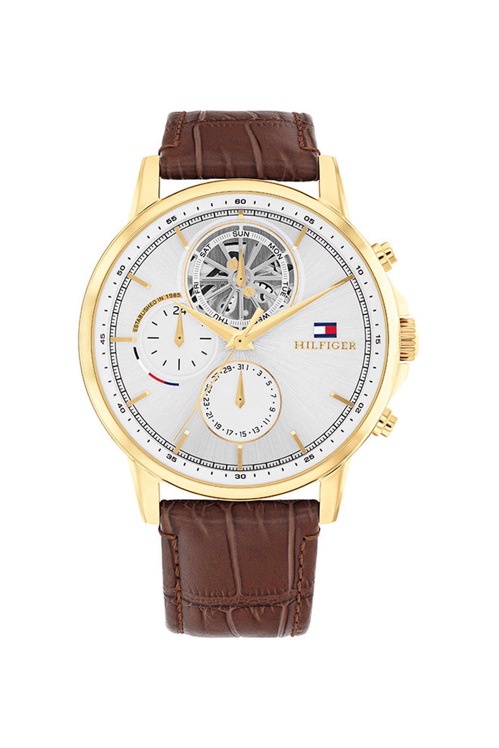 Stance-44-mm-Quartz-Analogue-Watch-For-Men---White-Dial-with-Brown-Leather-Strap-(TH1710631)