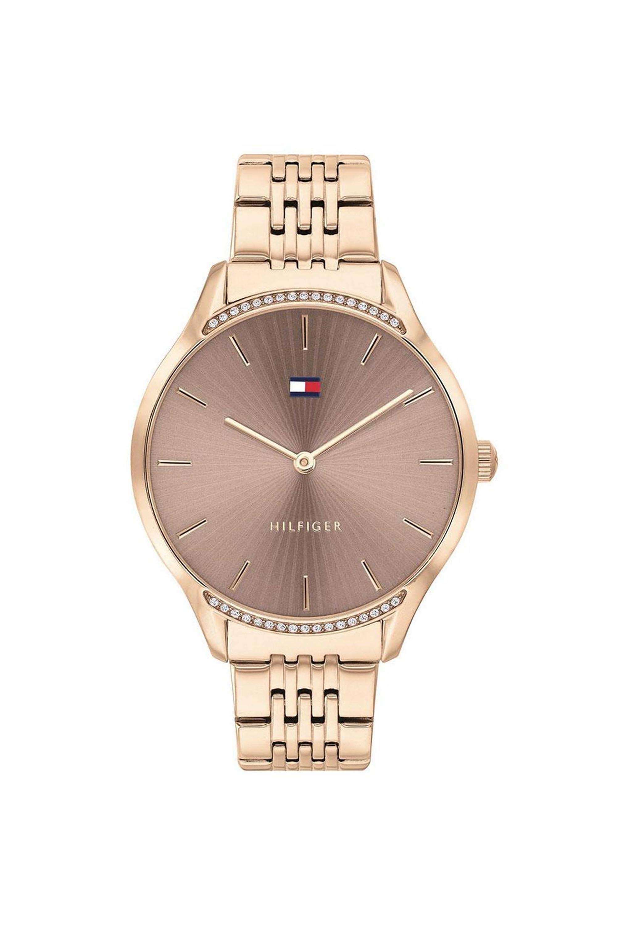 Gray-Women-s-36-mm-Quartz-Analogue-Watch---Grey-Dial-with-Rose-Gold-Stainless-Steel-Strap-(TH1782212)
