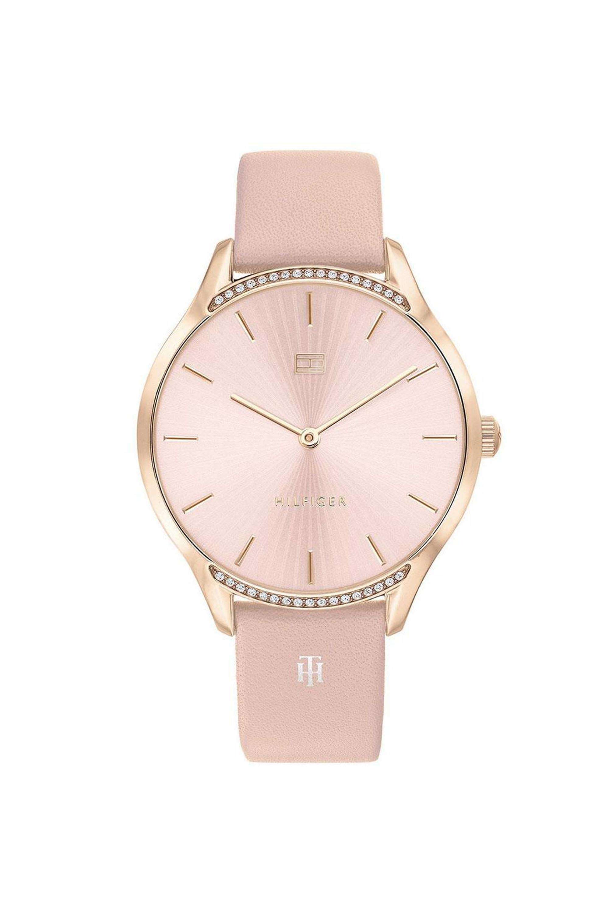 Retro-Women-s-42-mm-Quartz-Analogue-Watch---White-Dial-with-Silver-Leather-Strap-(TH1782215)