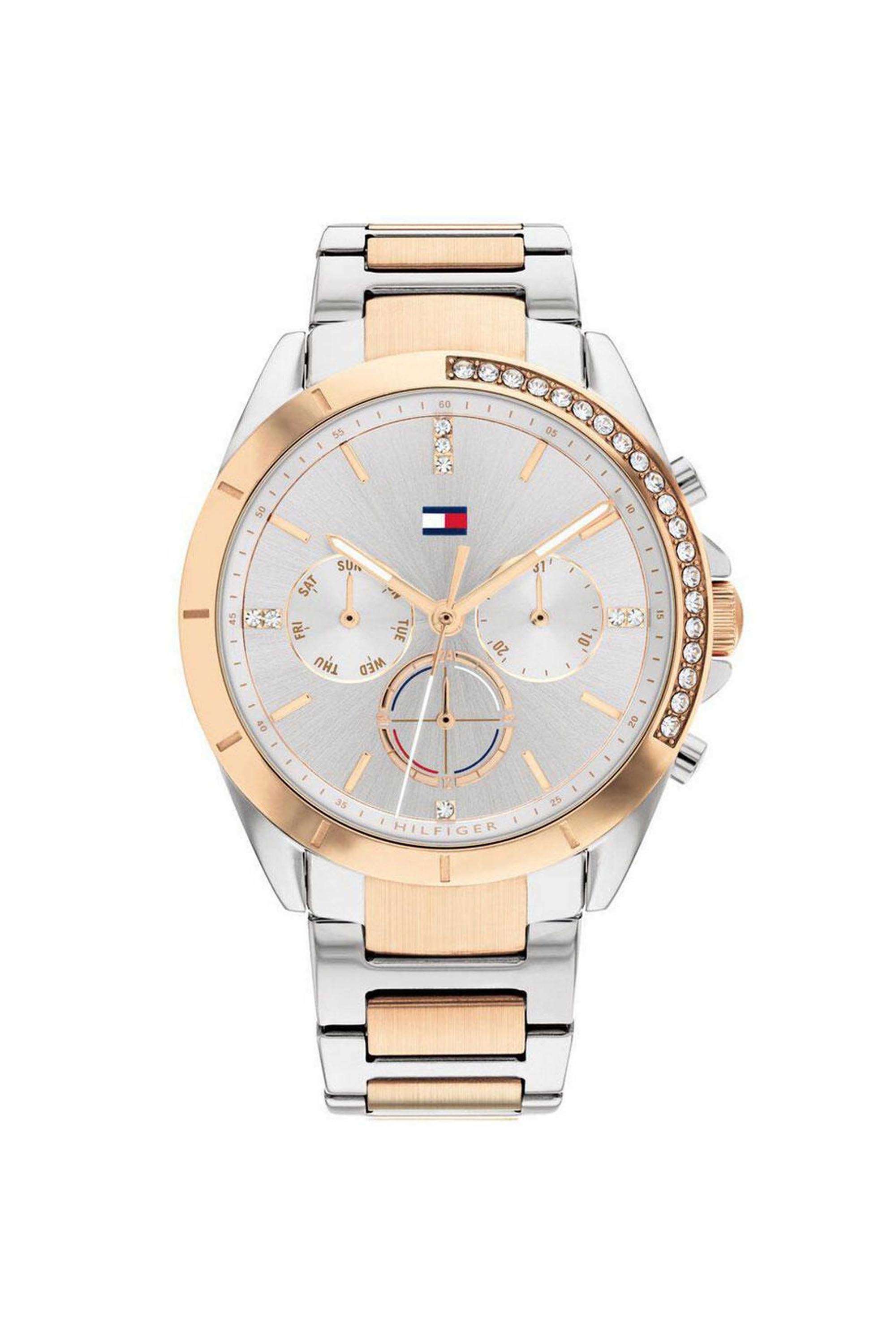 Kennedy-Women-s-38-mm-Quartz-Analogue-Watch---Grey-Dial-with-Two-Tone-Stainless-Steel-Strap-(TH1782387)