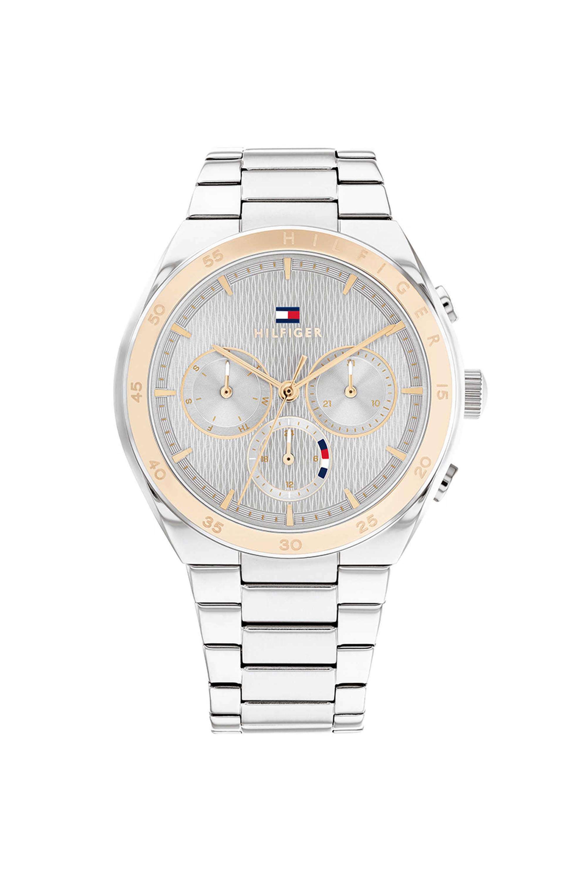 Women-s-38-mm-Quartz-Analogue-Watch---Silver-Dial-with-Silver-Stainless-Steel-Strap-(TH1782574)