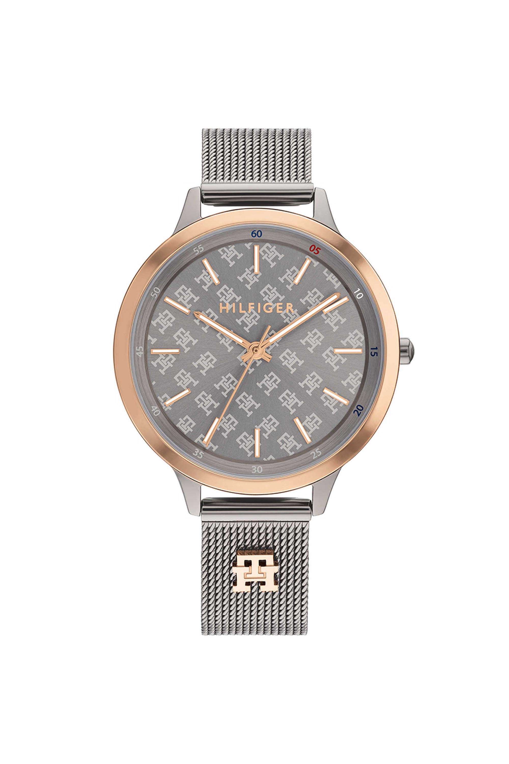 Women-s-30-mm-Quartz-Analogue-Watch---Grey-Dial-with-Grey-Stainless-Steel-Strap-(TH1782587)