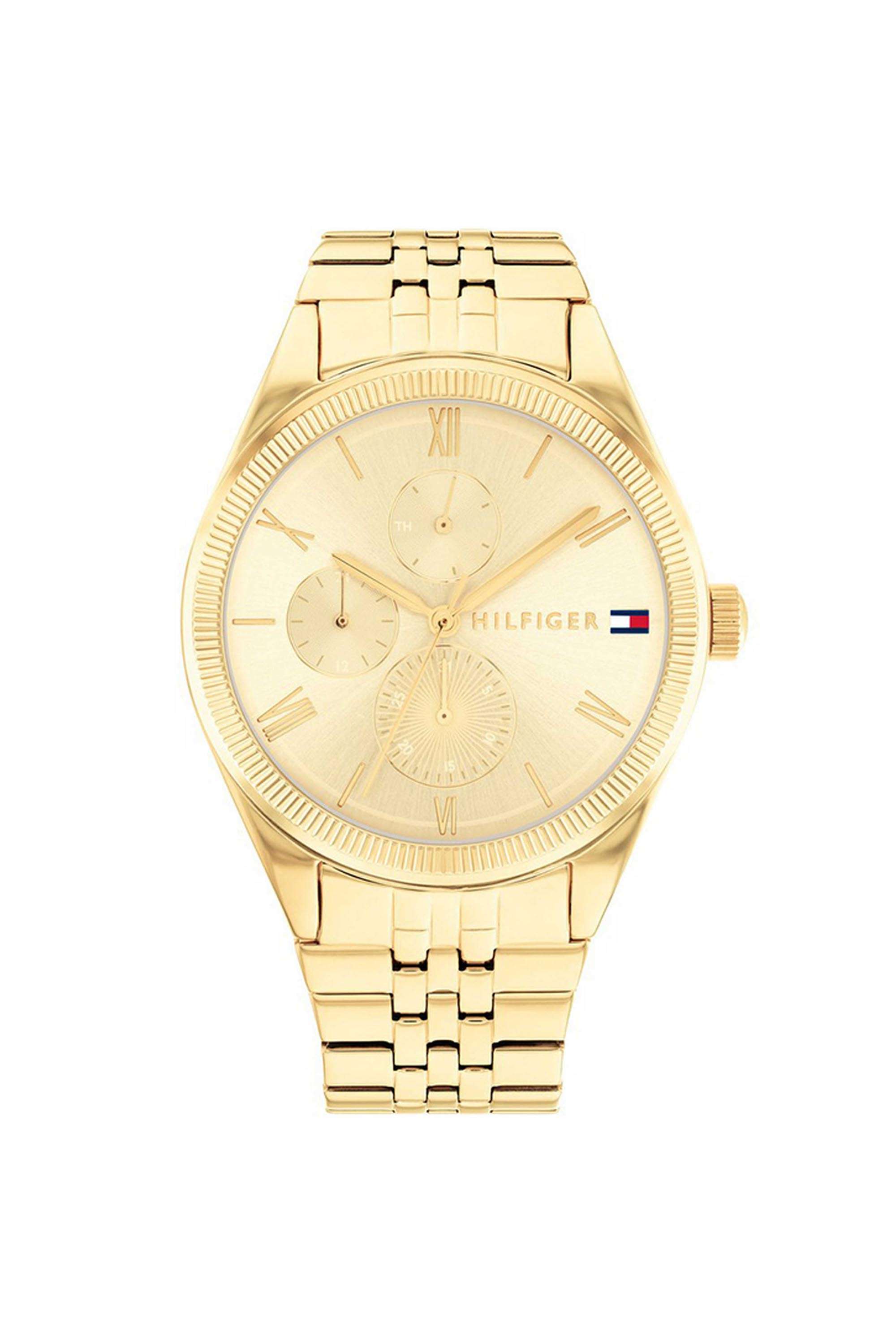 Monica-Women-s-38-mm-Quartz-Analogue-Watch---Gold-Dial-with-Gold-Stainless-Steel-Strap-(WNTTH1782592)
