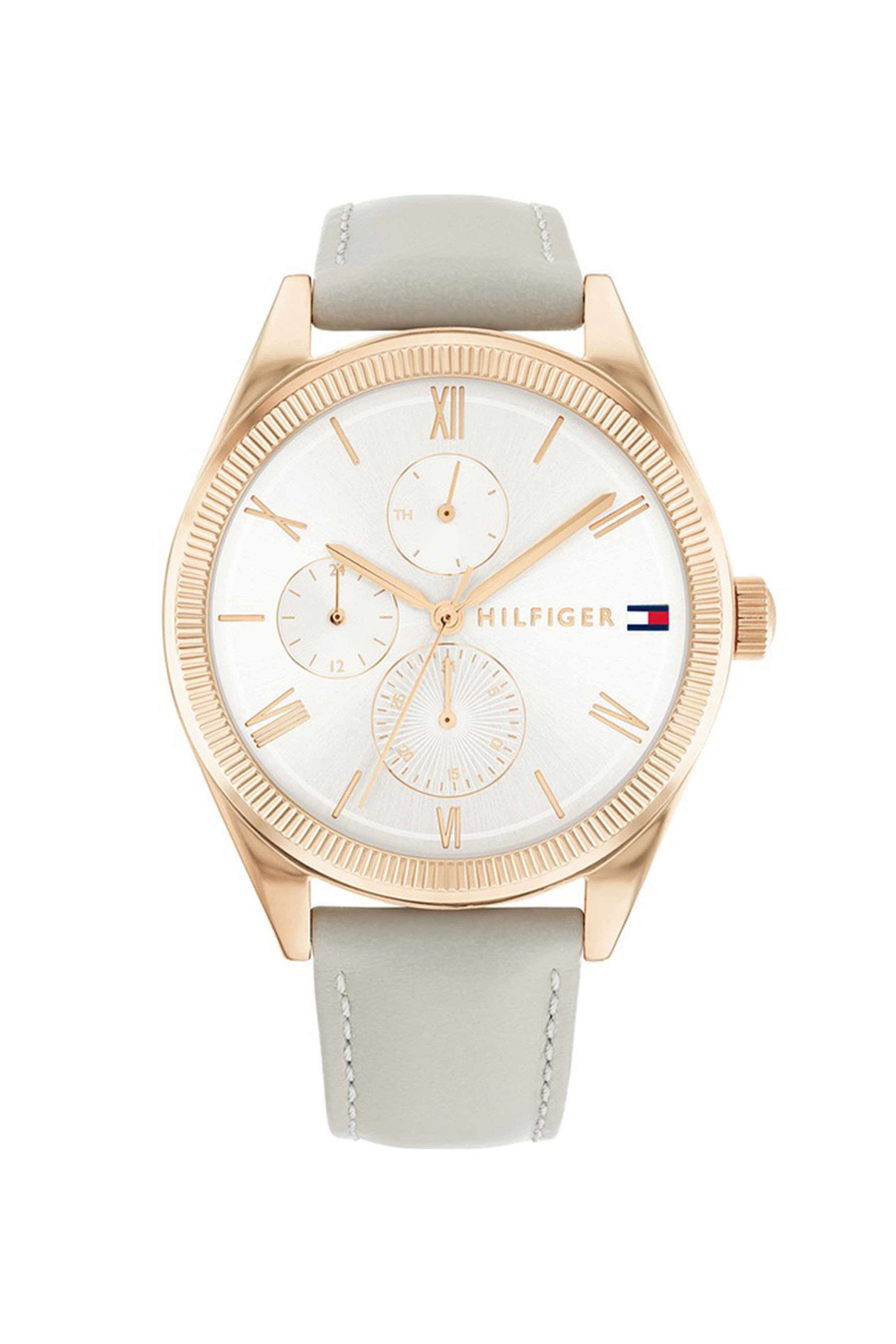 Monica-38-mm-Quartz-Analogue-Watch-For-Women---Silver-Dial-with-Grey-Leather-Strap-(TH1782595)