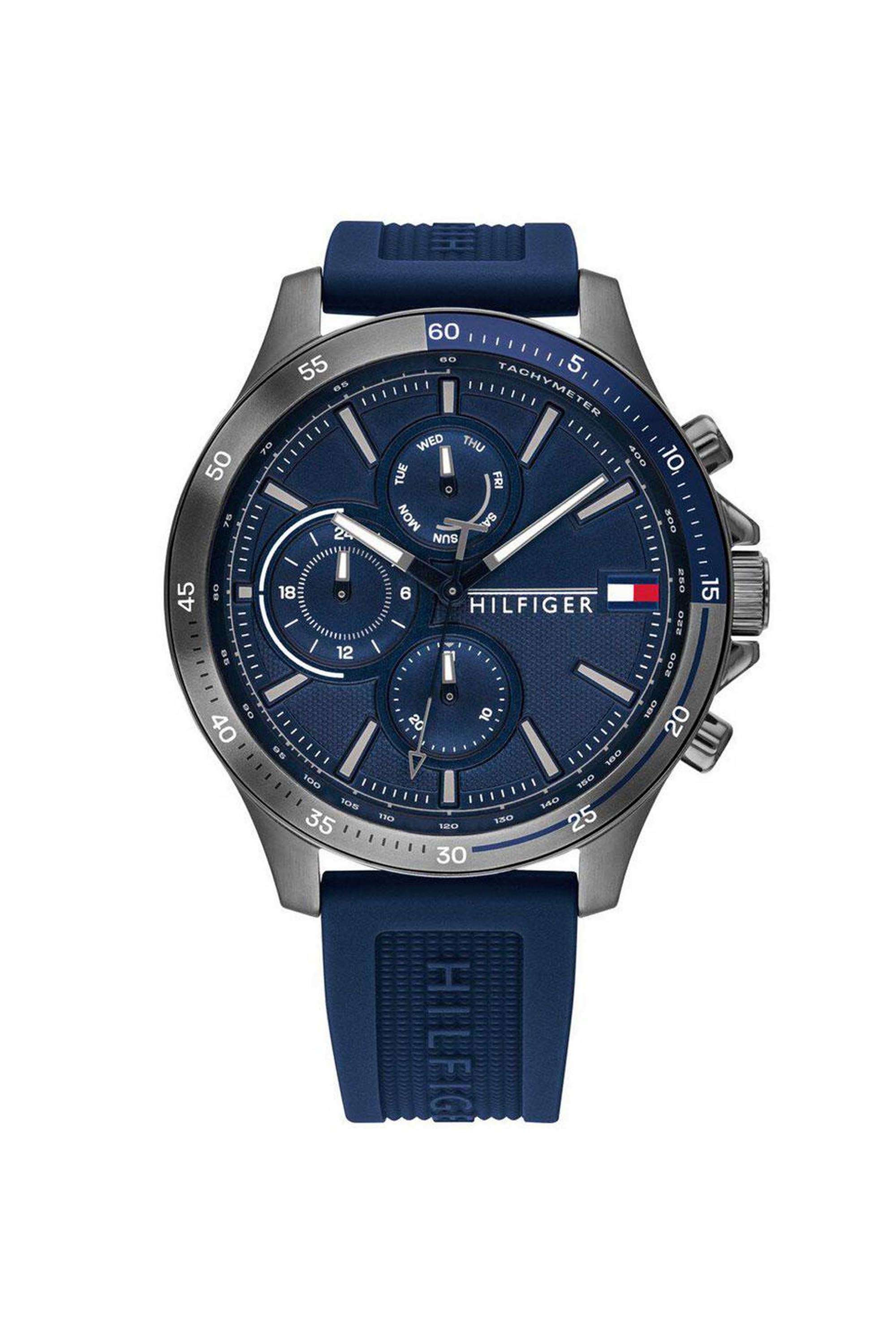Men-s-46-mm-Quartz-Analogue-Watch---Blue-Dial-with-Blue-Silicone-Strap-(WNTTH1791721W)