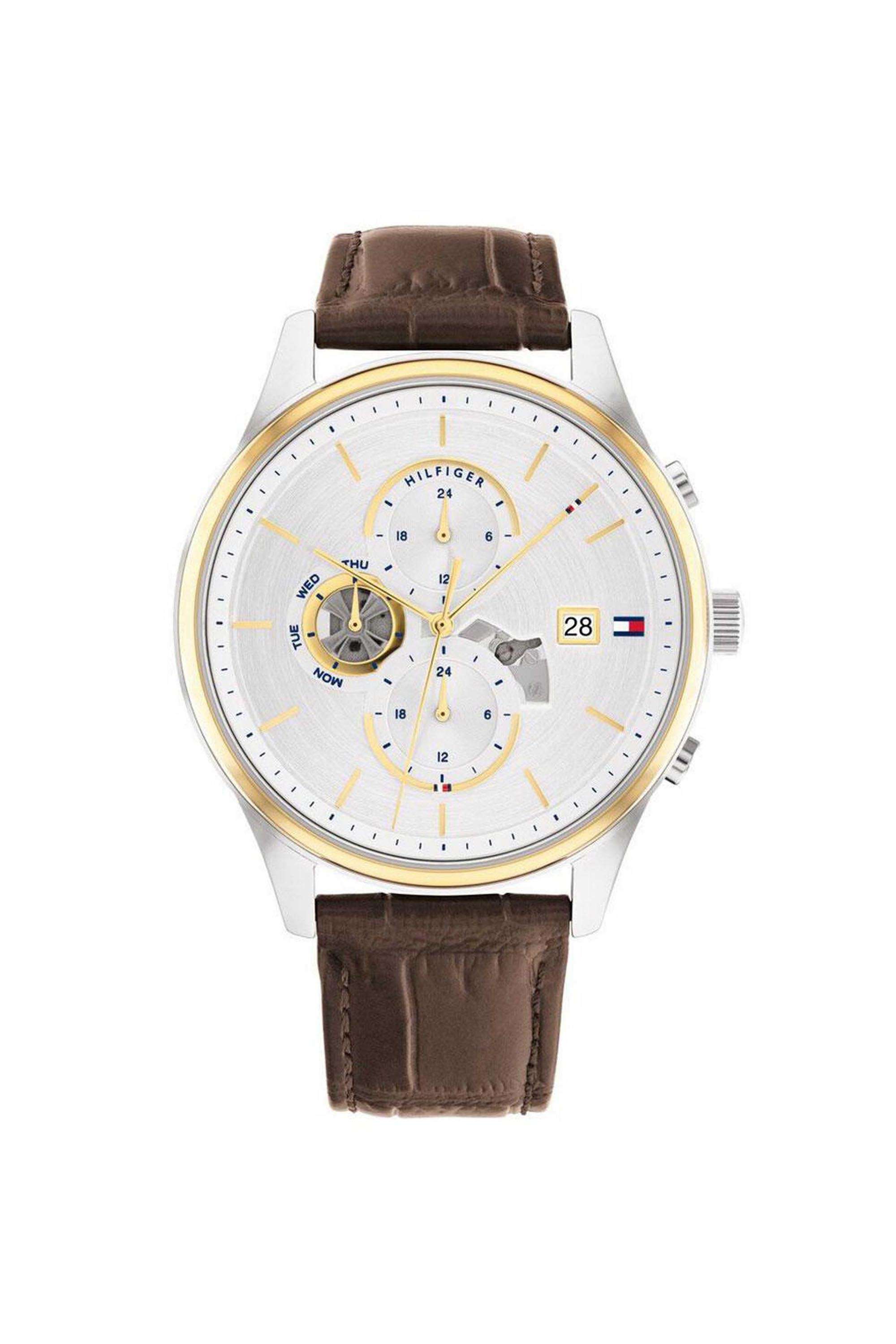 44-mm-Quartz-Analogue-Watch-For-Men---Black-Dial-with-Black-Stainless-Steel-Strap-(TH1791849)