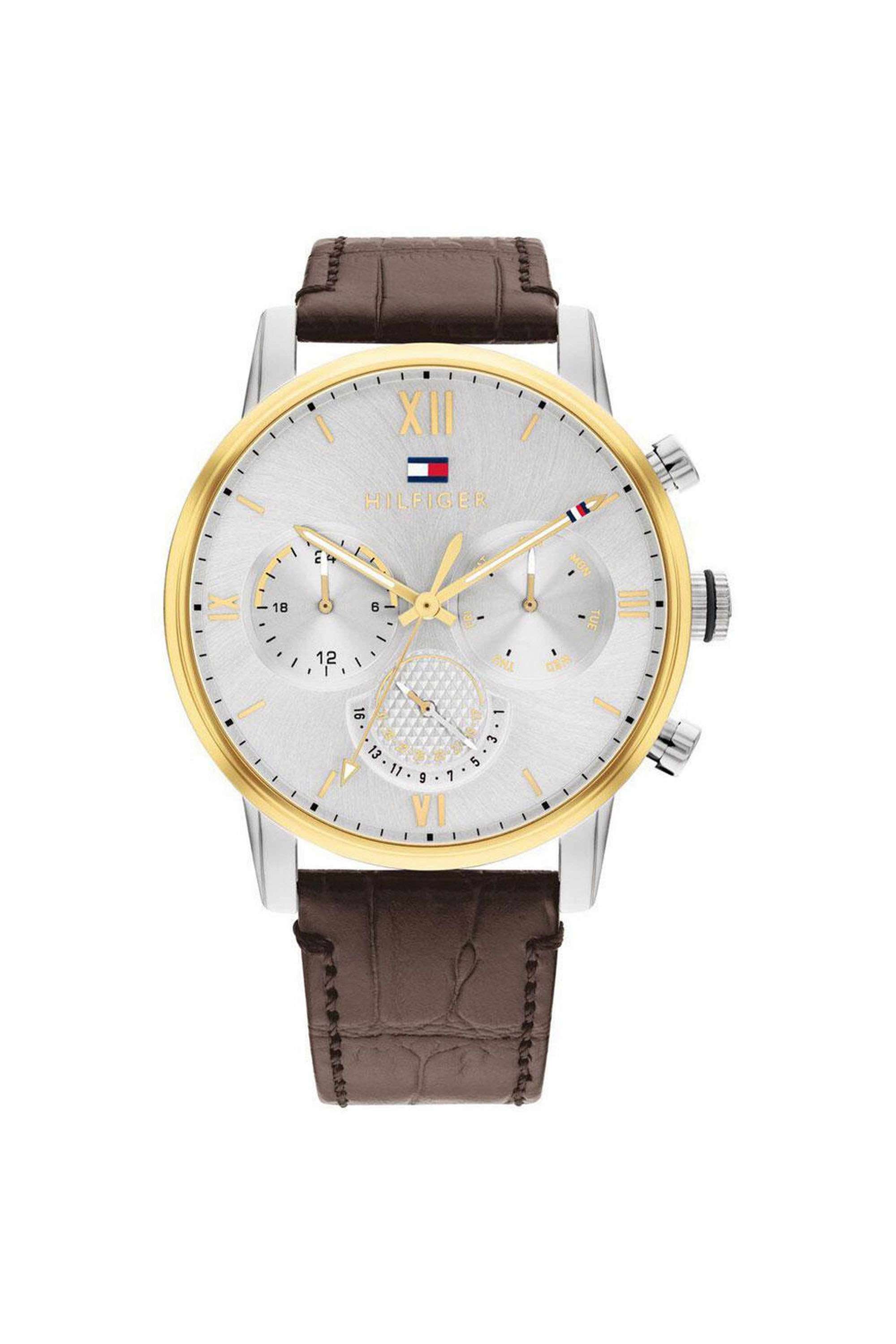 Sullivan-44-mm-Quartz-Analogue-Watch-For-Men---Silver-Dial-with-Brown-Leather-Strap-(TH1791884)