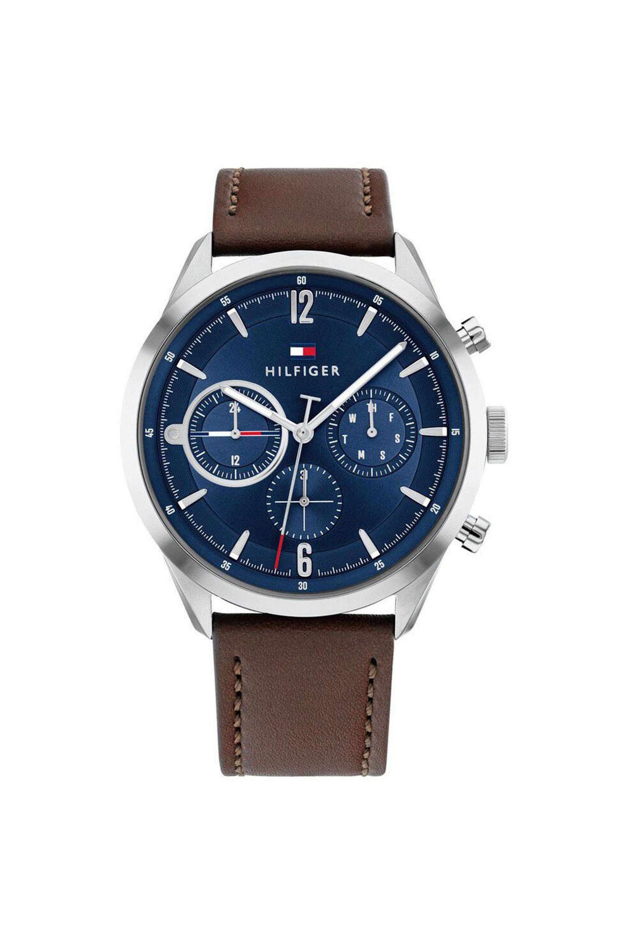 44-mm-Quartz-Analogue-Watch-For-Men---Blue-Dial-with-Brown-Leather-Strap-(TH1791940)
